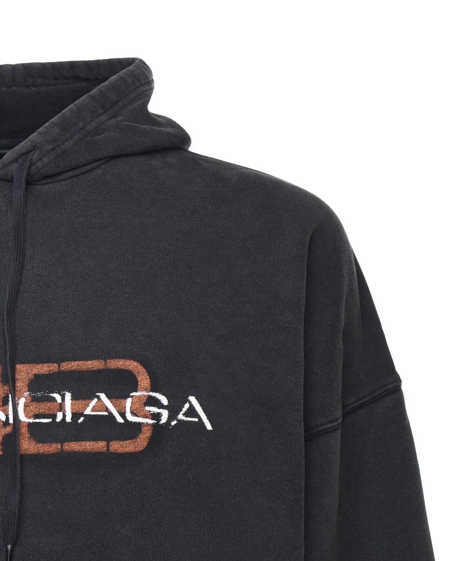 Hoodie "BB Icon Stencil" in pile dry 850349 TTVD71041 BALENCIAGA 
