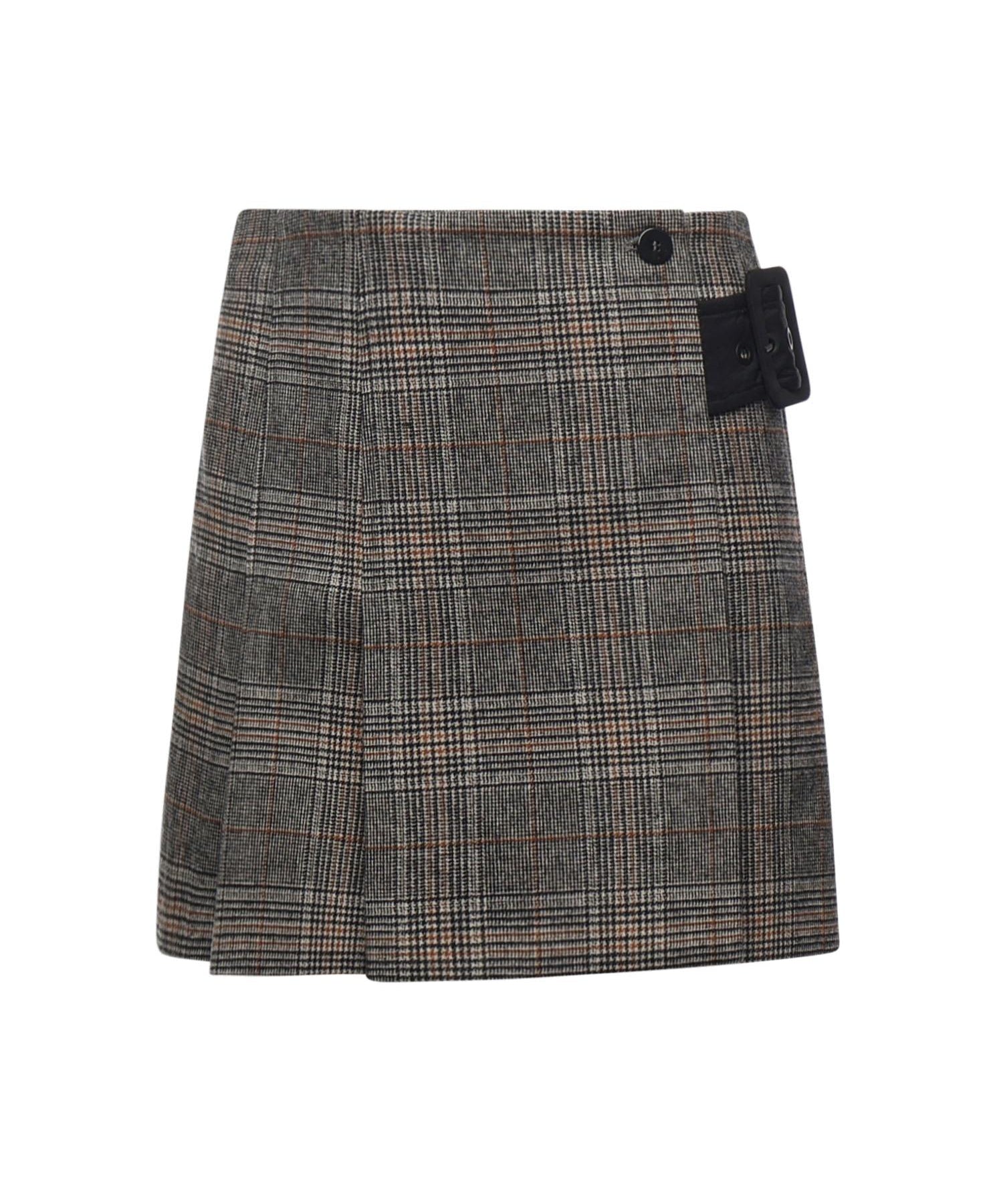 Minigonna consolata in check 106076 A2ZZPIP PINKO 
