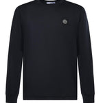 T-shirt a manica lunga con patch Compass in jersey di cotone<BR/> L1S152100031 S0013V0020 STONE ISLAND 