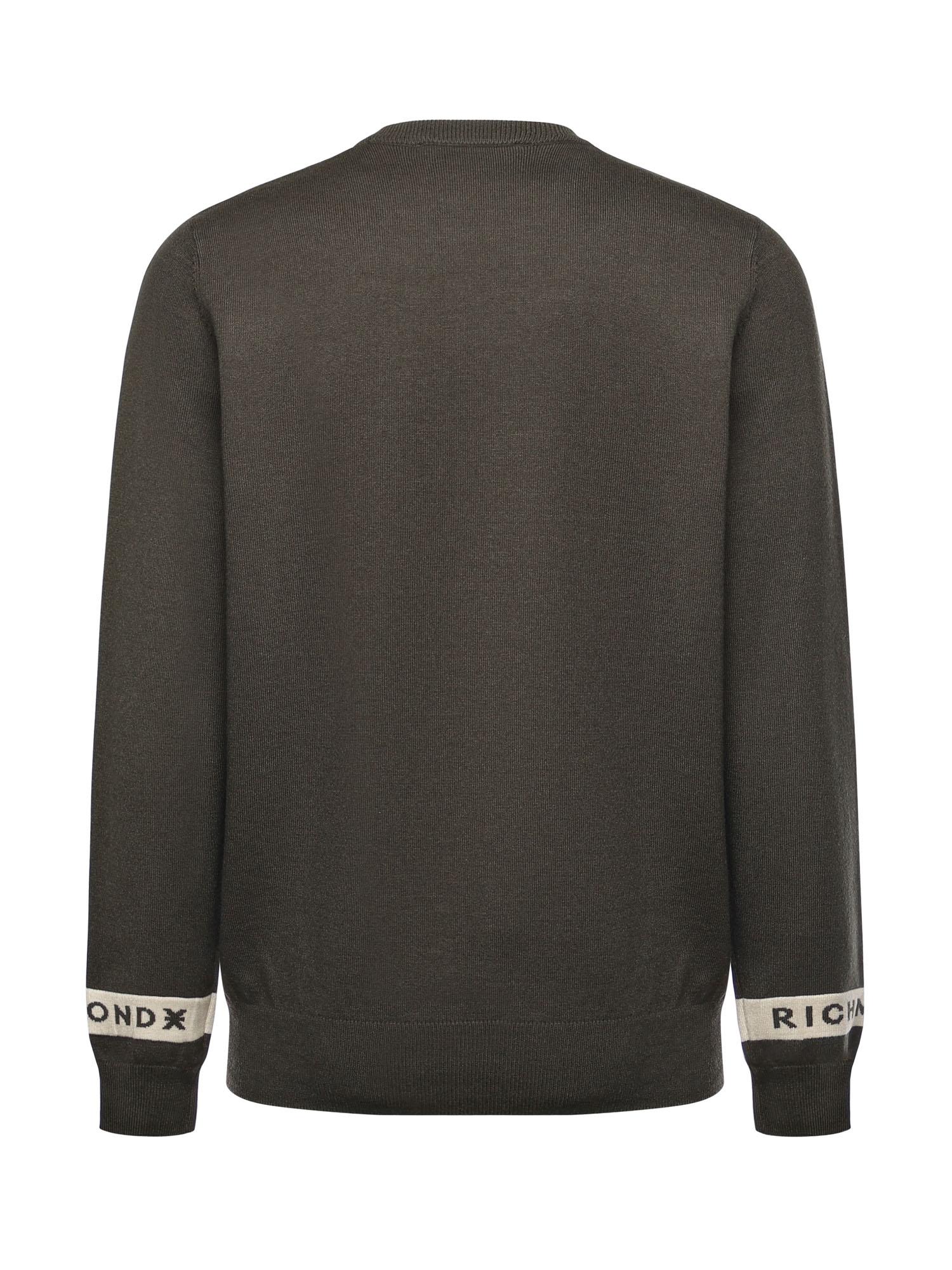 Maglione in misto viscosa con logo<BR/> UMA25035MA DEEP FOREST RICHMOND X 