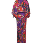 Abito lungo con stampa Orchidee 5URI30 5U731017 PUCCI 