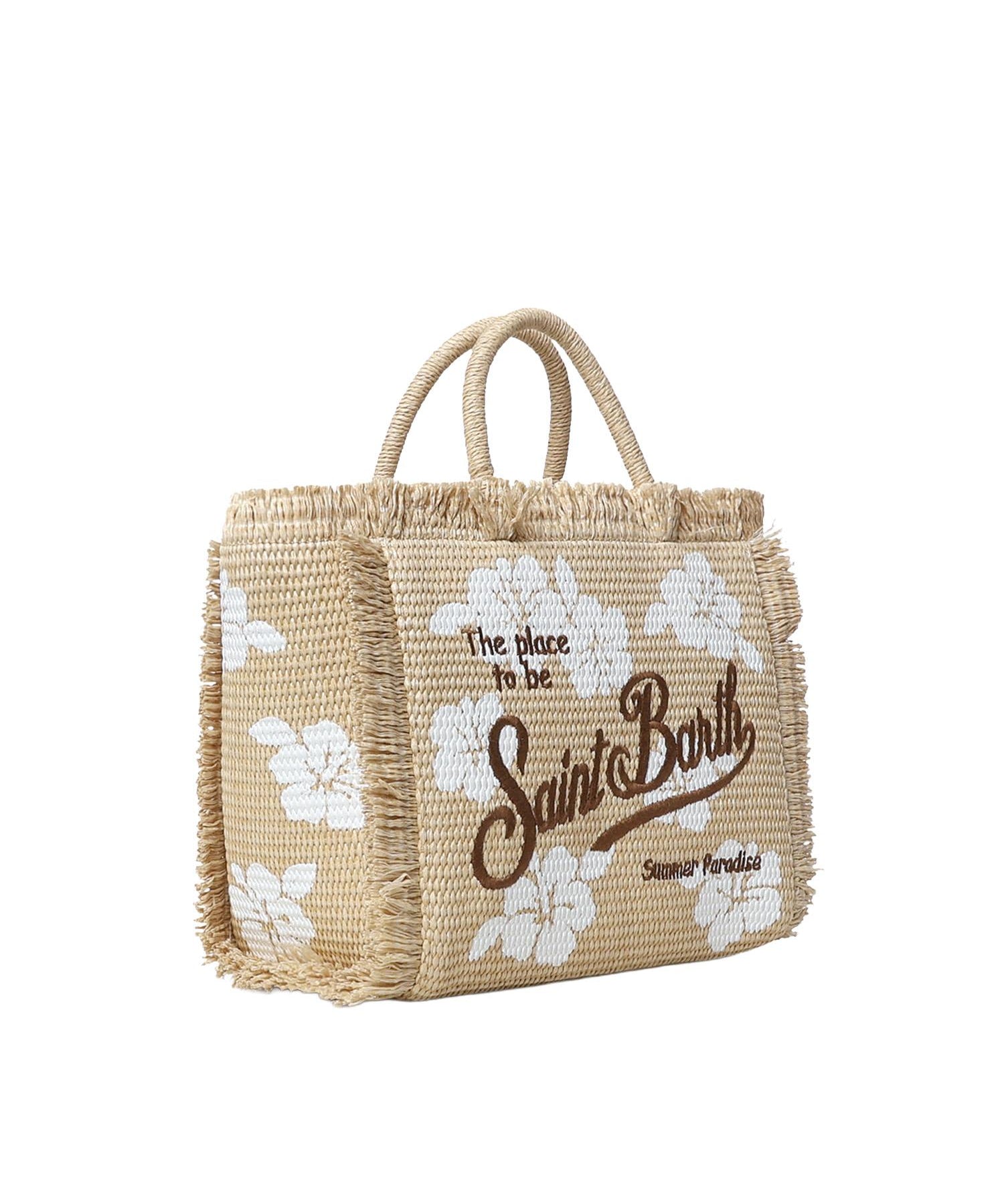 Borsa Colette in tessuto effetto paglia con logo COL0017 03047L MC2 SAINT BARTH 