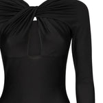 Body con cut-out intrecciato COPJS19545C BLACK COPERNI 