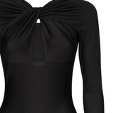 Body con cut-out intrecciato COPJS19545C BLACK COPERNI 