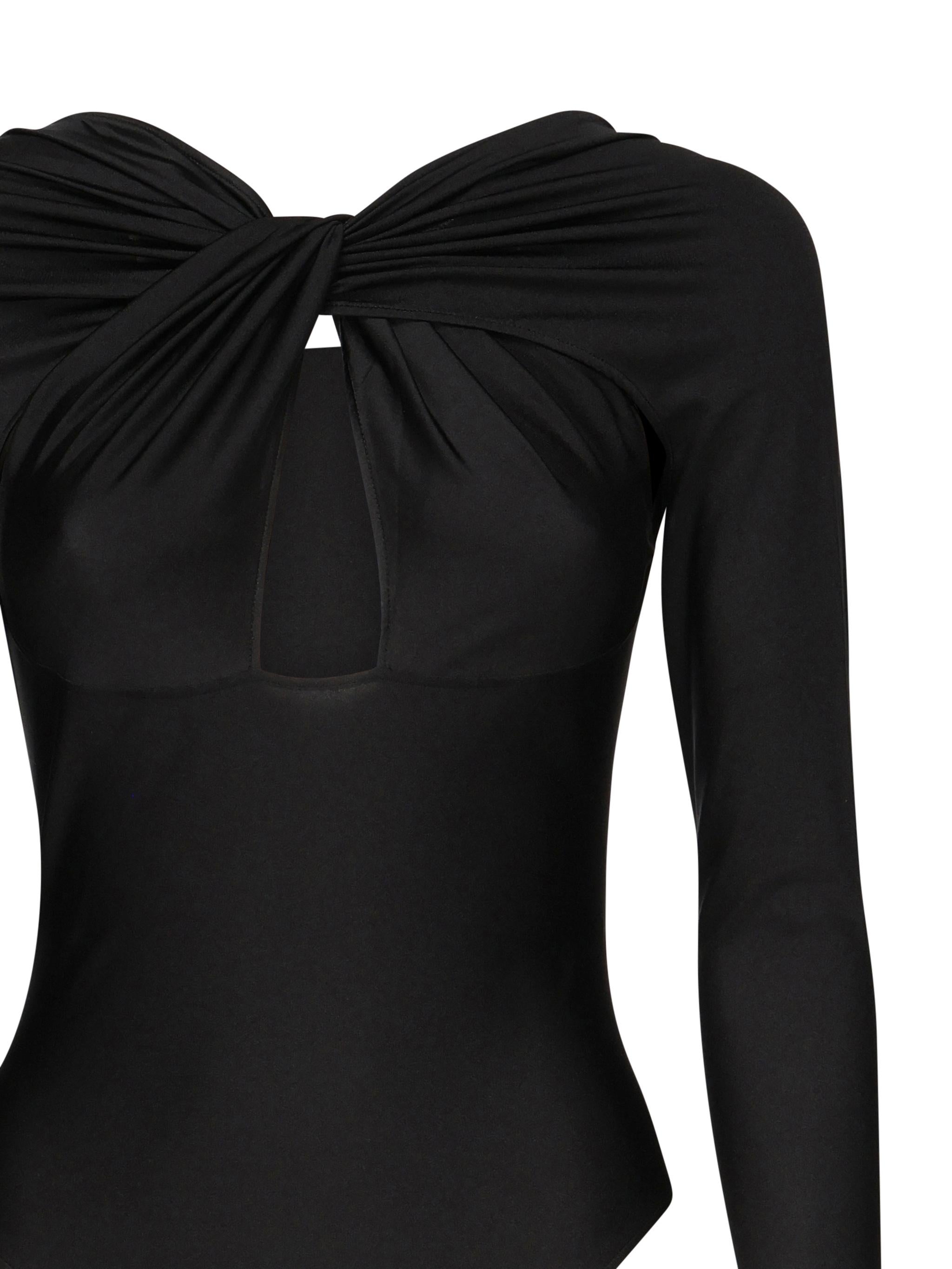 Body con cut-out intrecciato COPJS19545C BLACK COPERNI 