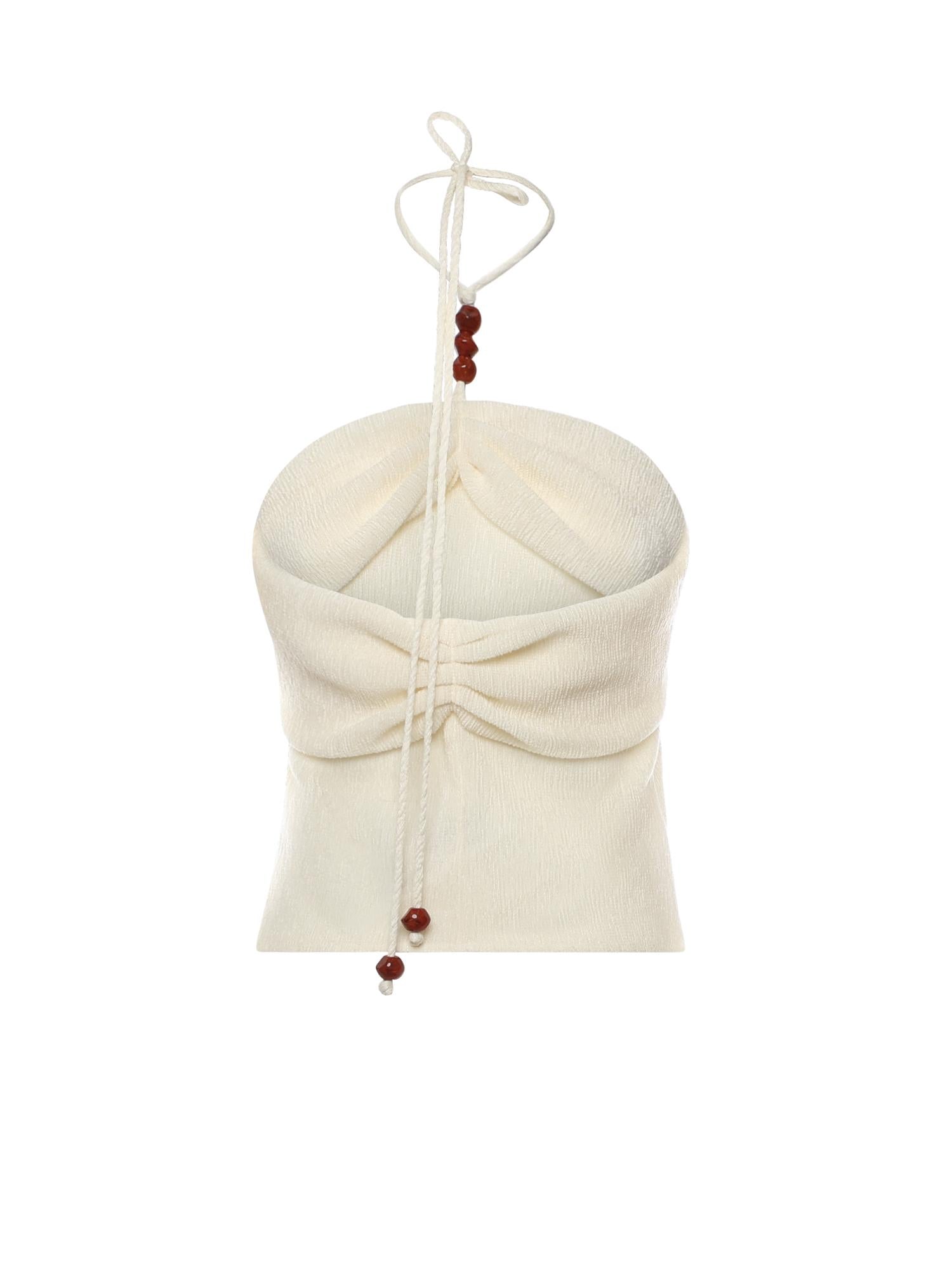 Top drappeggiato con perline 308426  MAGDA BUTRYM 
