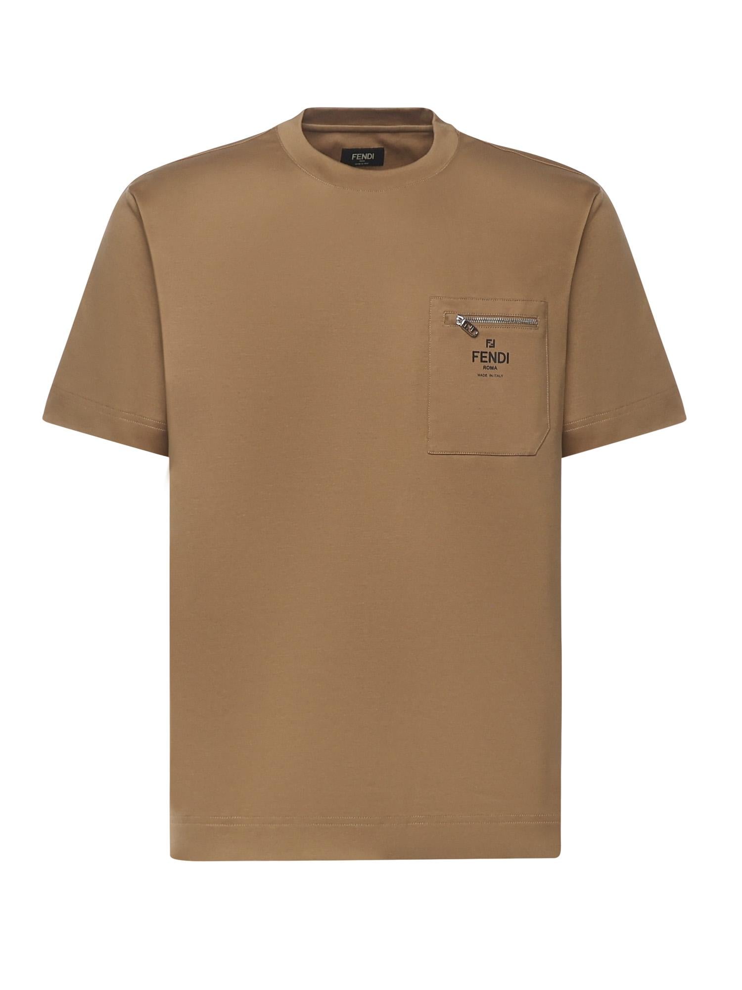 T-shirt in cotone con logo FY0936 ARYRF0QU5 FENDI 