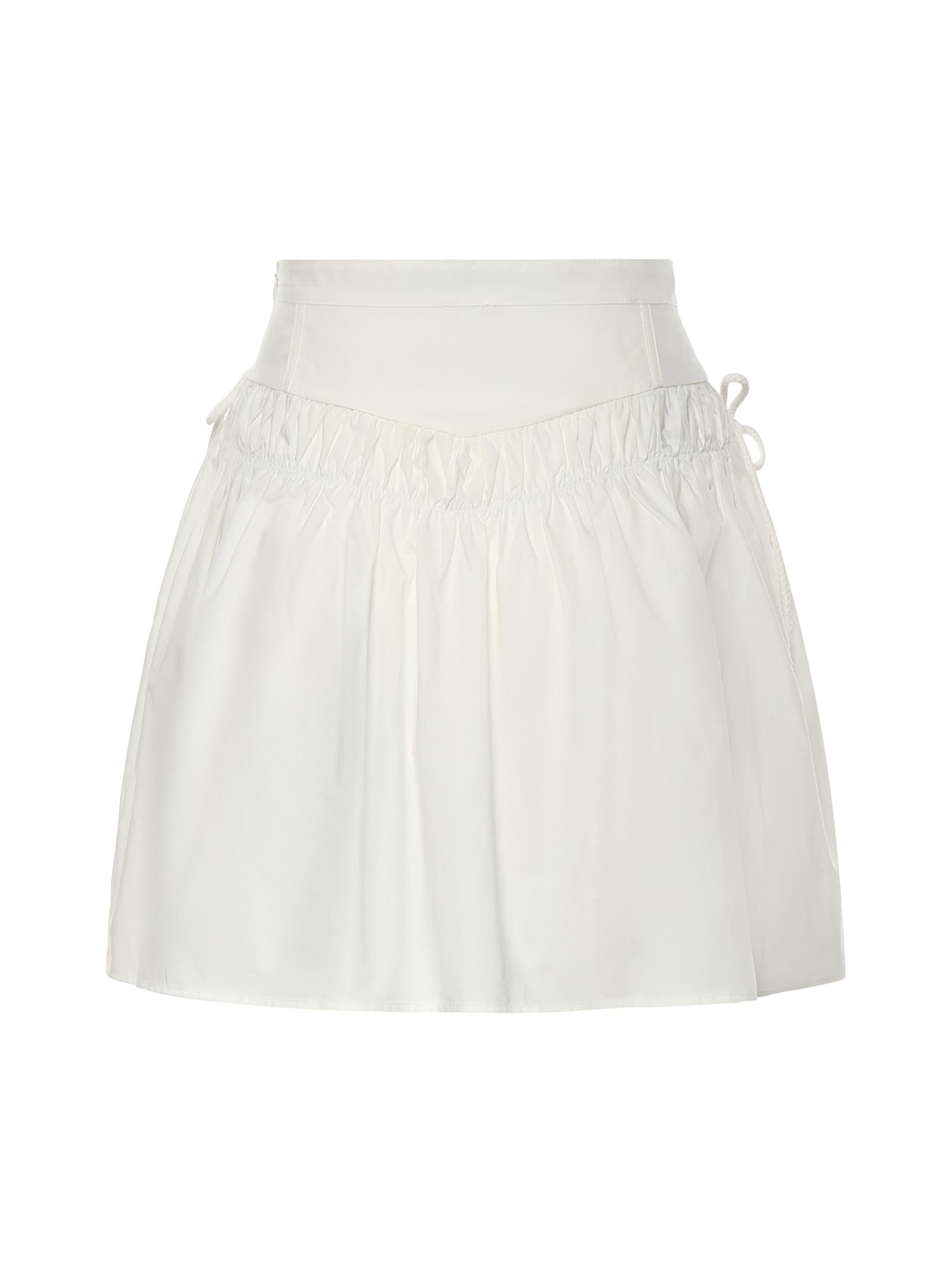Gonna corta con arricci e coulisse 106830 A2LDZ05 PINKO 