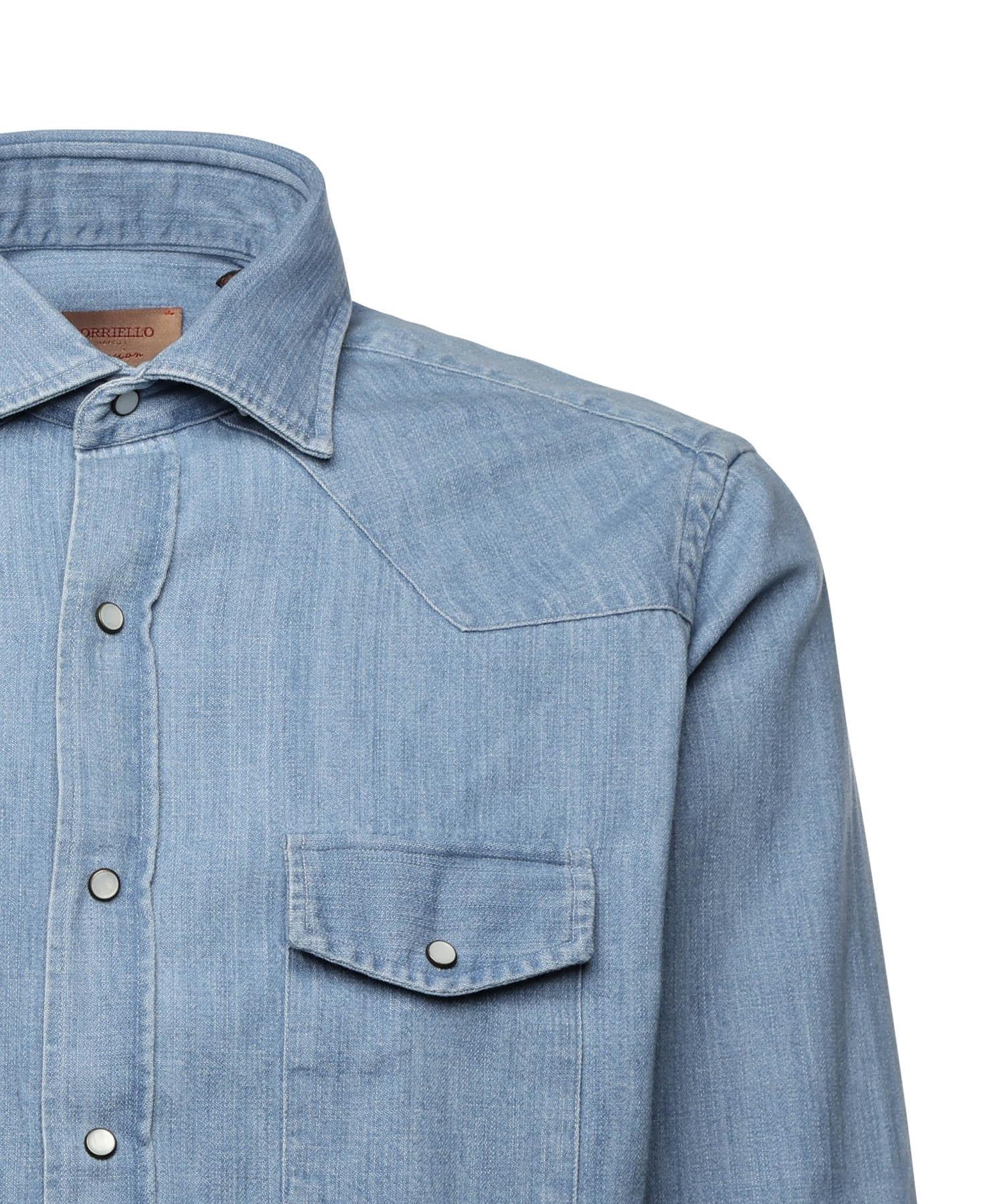 Camicia in denim di cotone 13050 2 BORRIELLO NAPOLI 