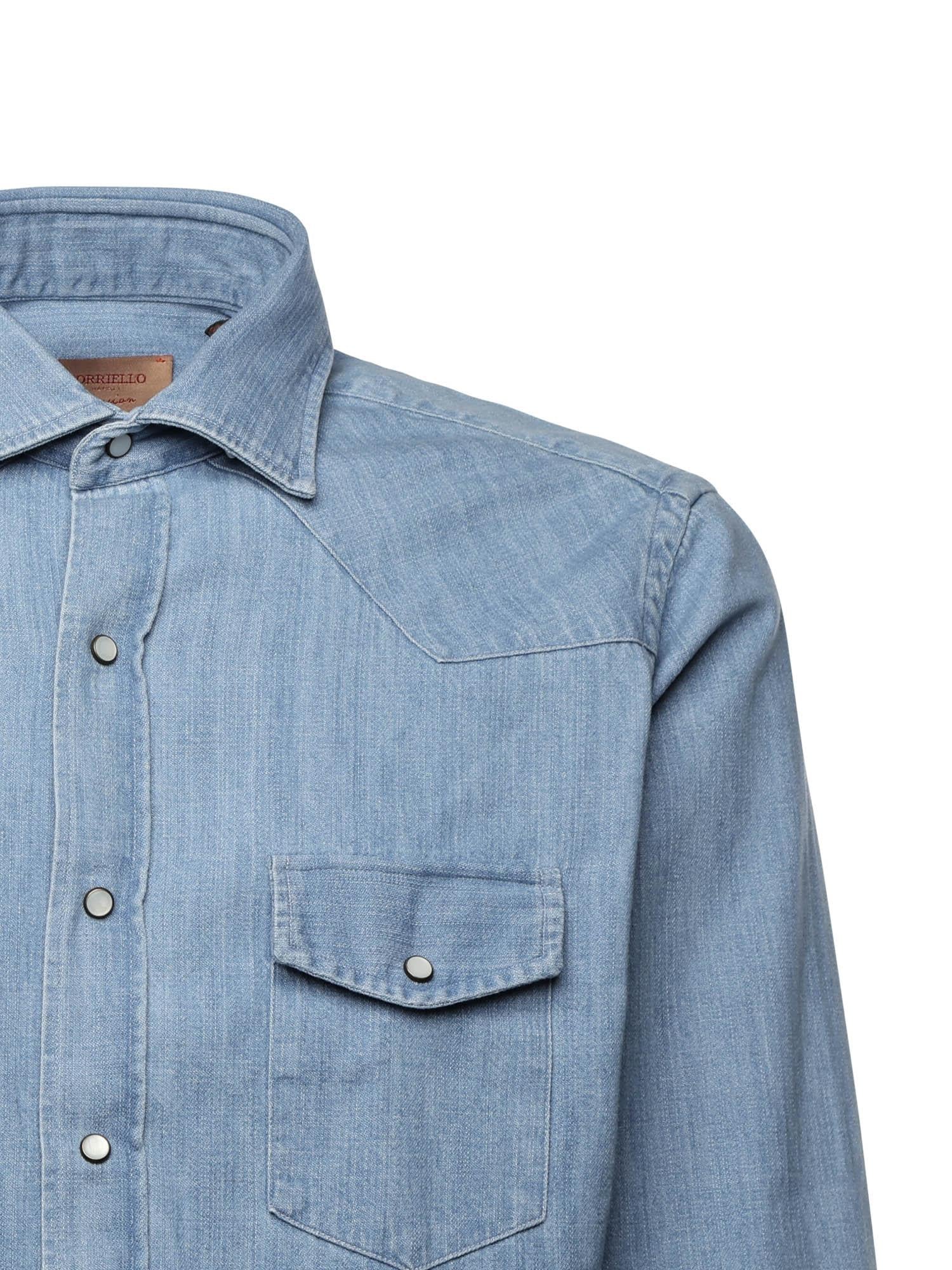 Camicia in denim di cotone 13050 2 BORRIELLO NAPOLI 
