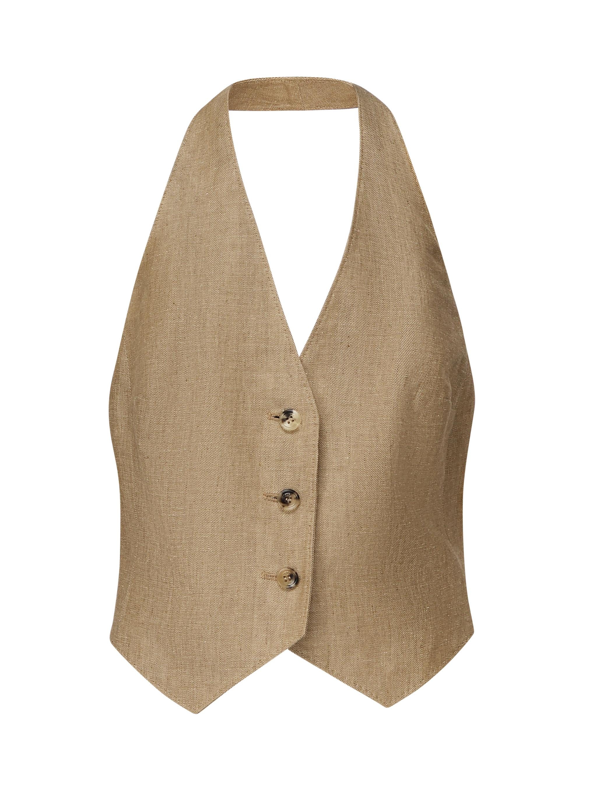 Gilet Sauro in lino 2511151012600 001 MAX MARA 