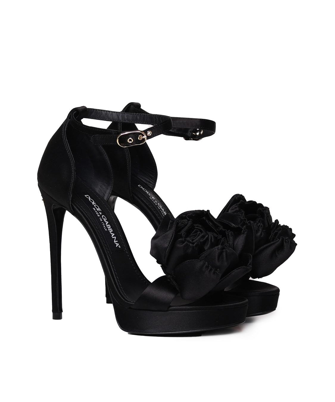 Sandali con plateau in raso CR1622 AR5728B956 DOLCE & GABBANA 