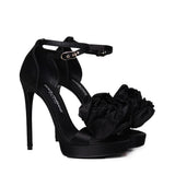Sandali con plateau in raso CR1622 AR5728B956 DOLCE & GABBANA 