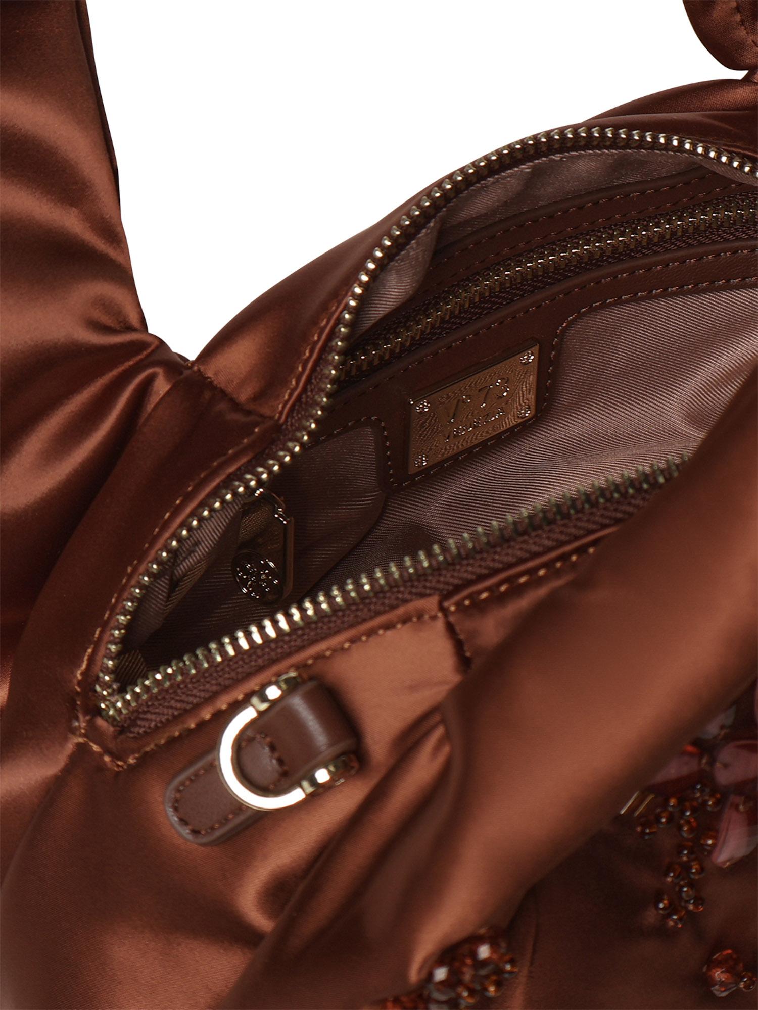 Mini bag con applicazioni floreali 73BS9MZ01 KAYLACIOCCOLATO V° 73 