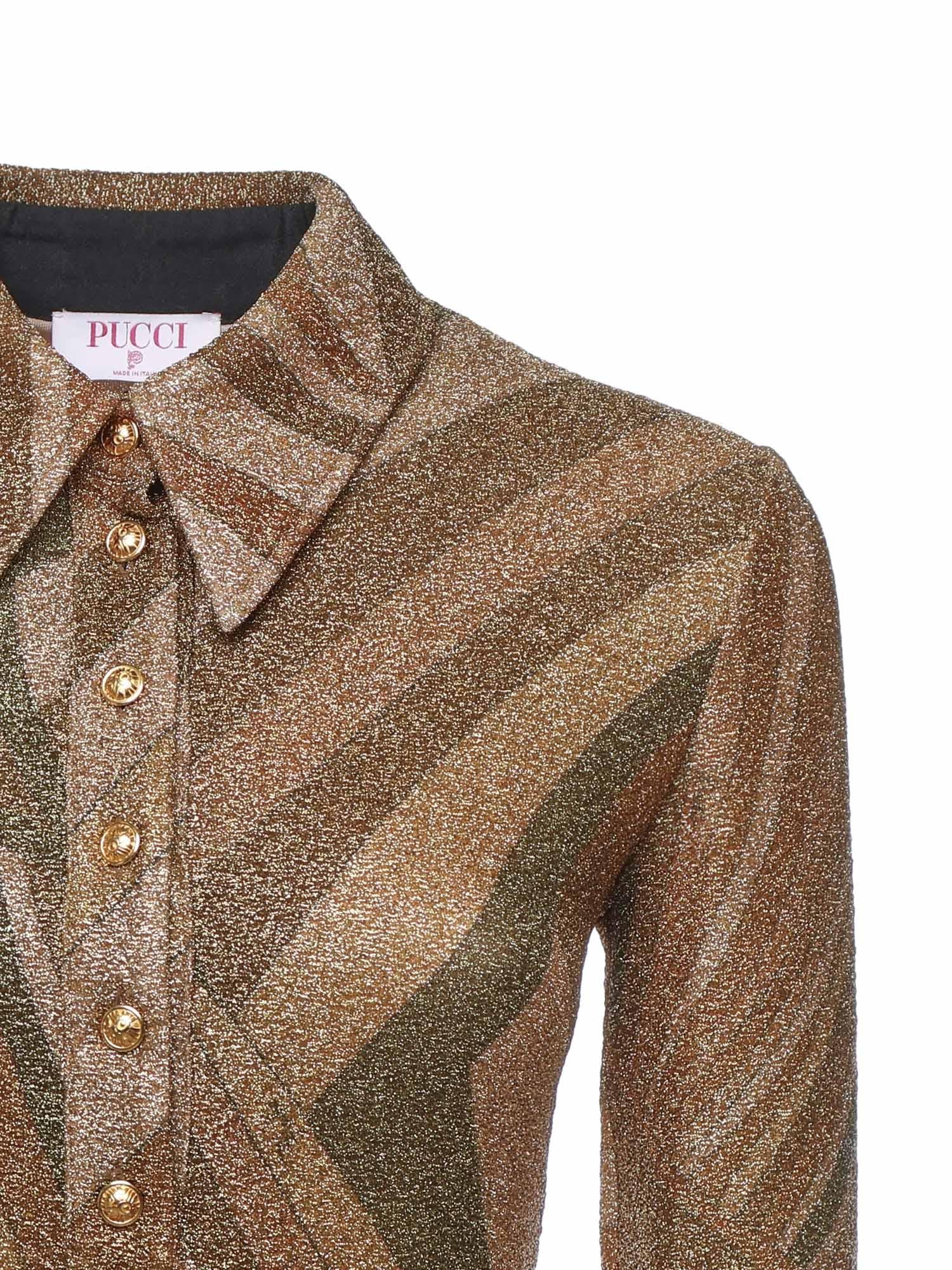 Top in jersey lamé con stampa Iride 5UJM20 5U867993 PUCCI 