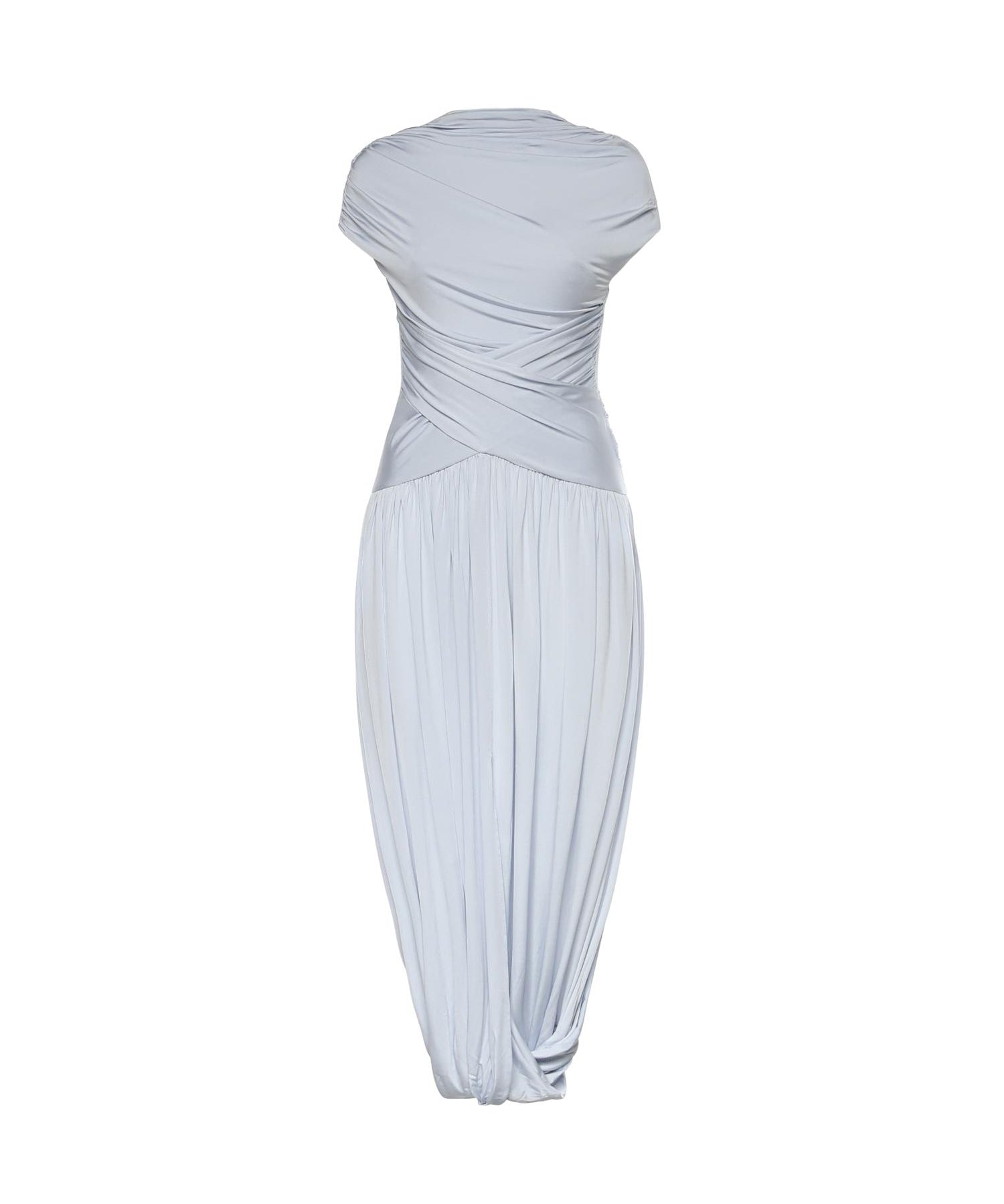 Abito midi con ruches<BR/> SS26167M BL SELF-PORTRAIT 