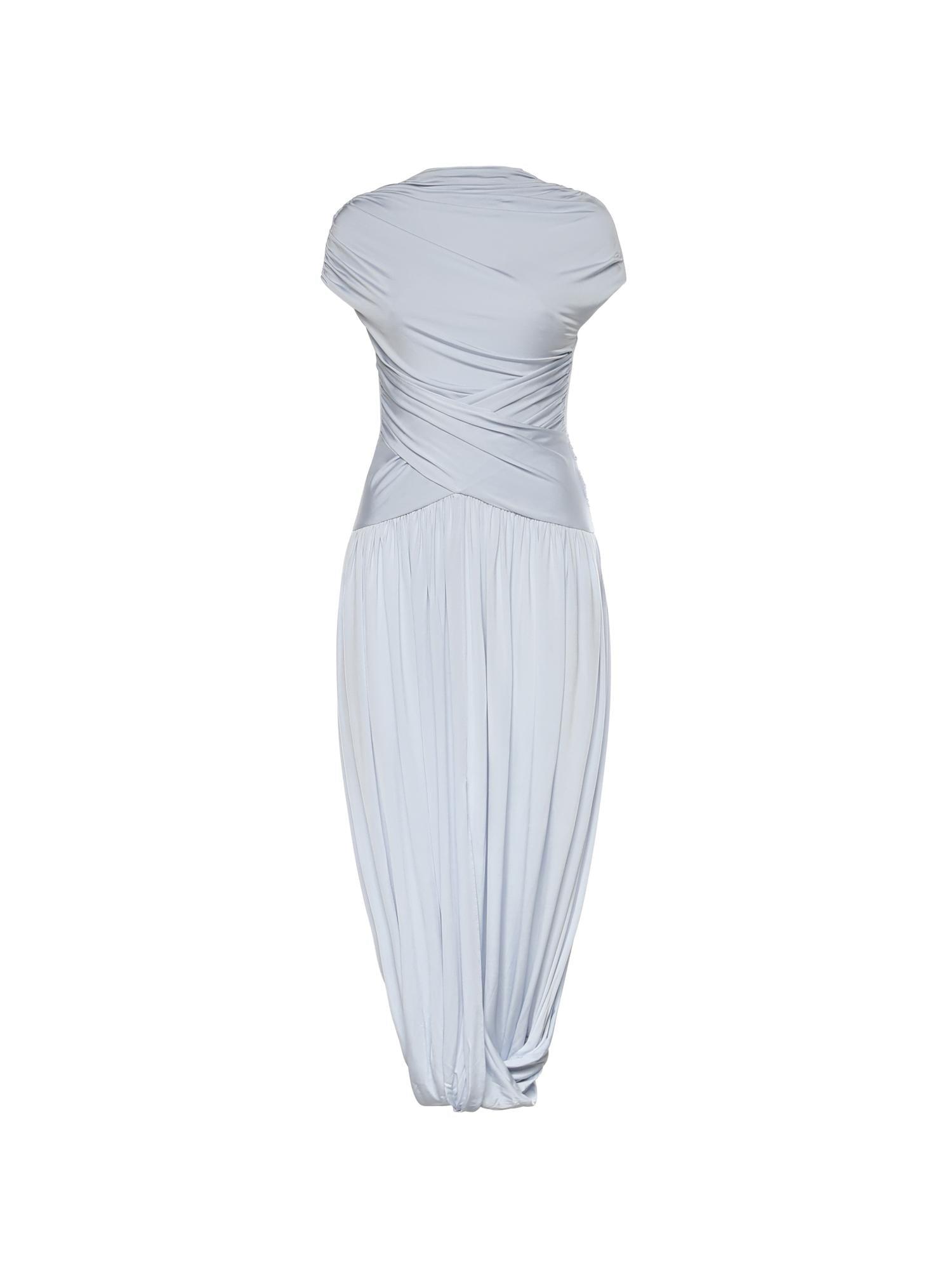 Abito midi con ruches<BR/> SS26167M BL SELF-PORTRAIT 