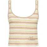 Canotta cropped con logo ricamato CHC25AMH02555 3ZA CHLOÉ 