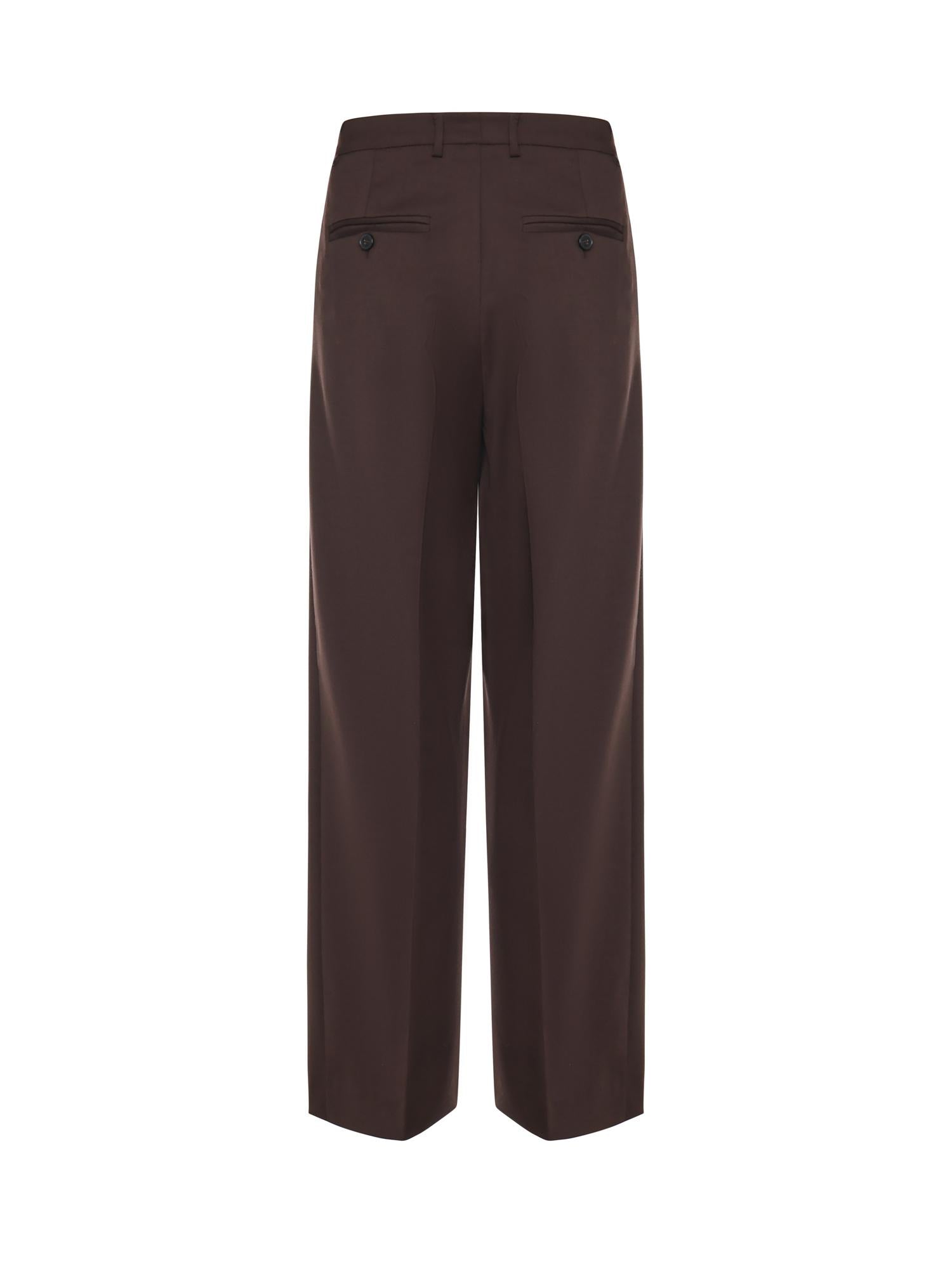 Pantalone regular in misto lana B6F0051 69M AMARANTO 