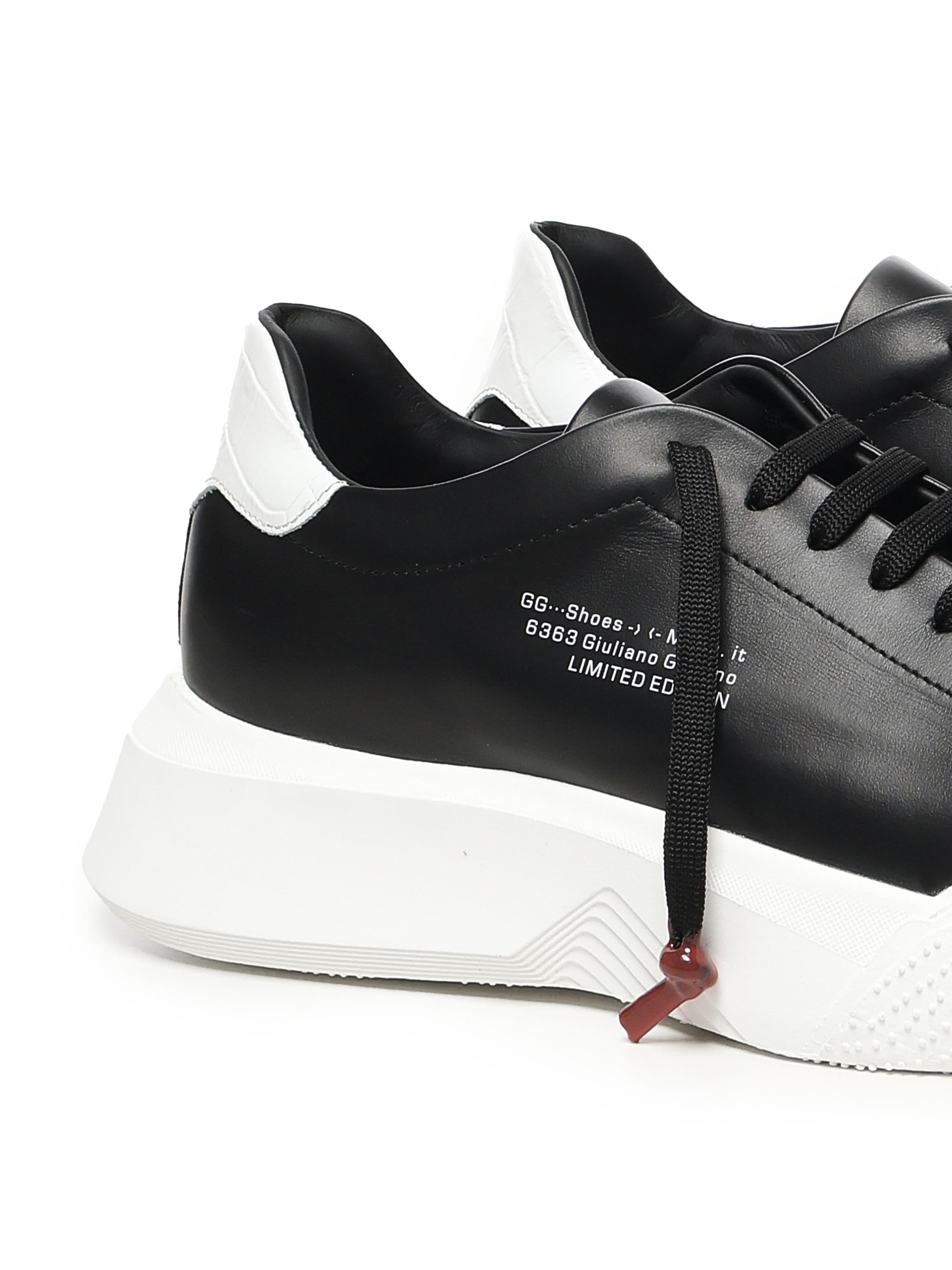 Sneakers Nemesis in nappa NEMESIS2 TRIPLEBLACK/WHITE GIULIANO GALIANO 