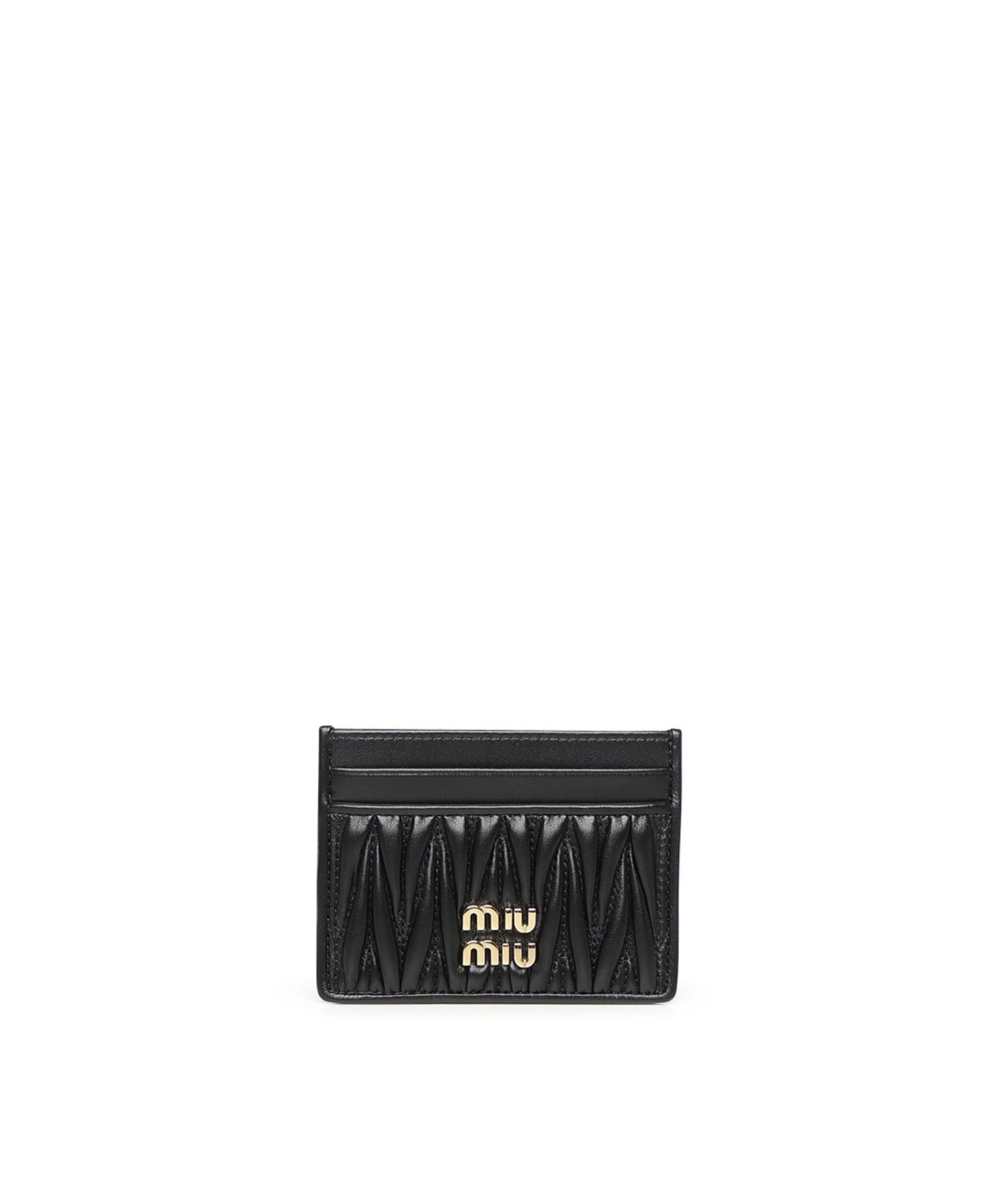 Portacarte in nappa matelassé 5MC076 AFPPF0002 MIU MIU 