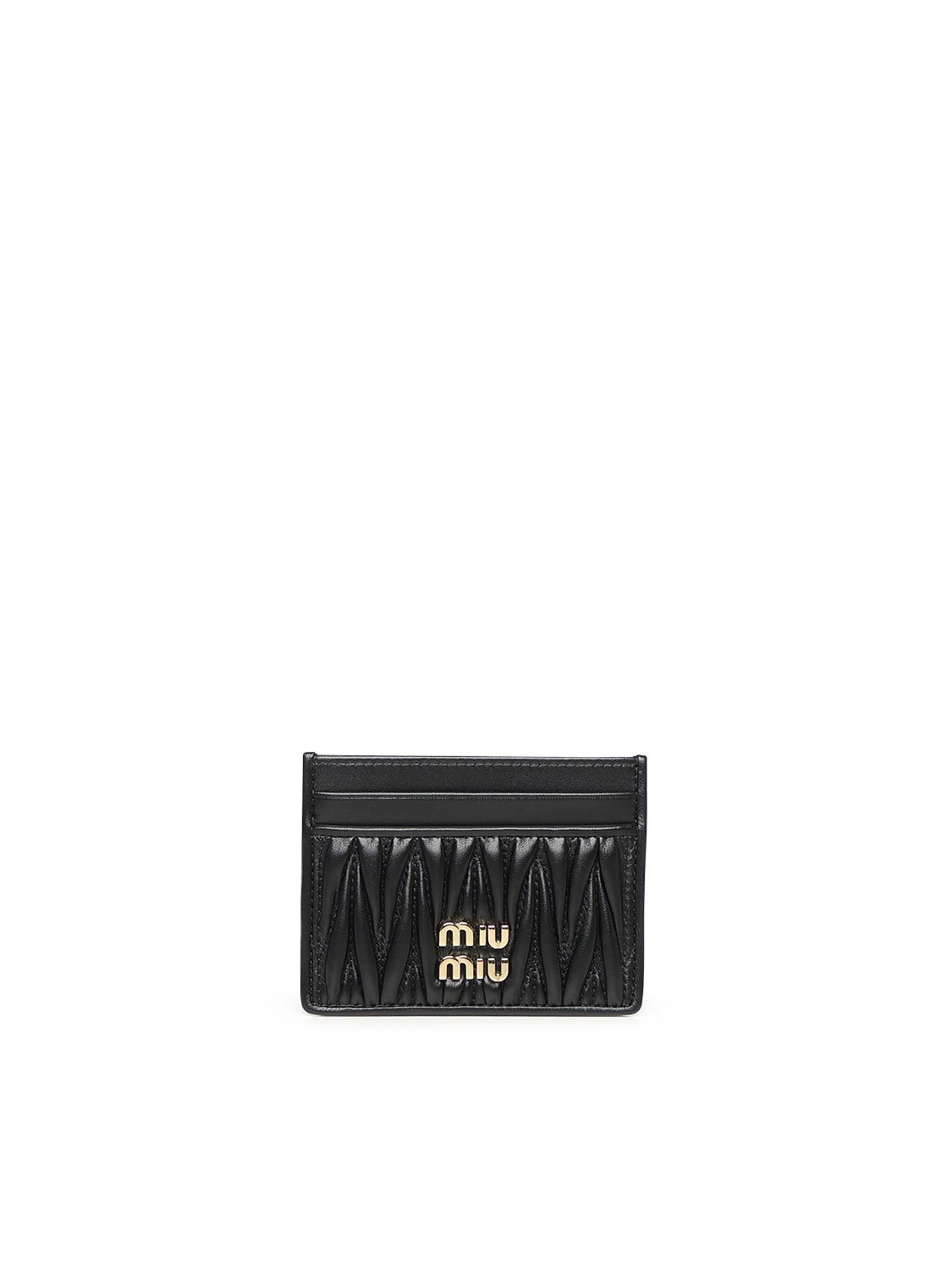 Portacarte in nappa matelassé 5MC076 AFPPF0002 MIU MIU 