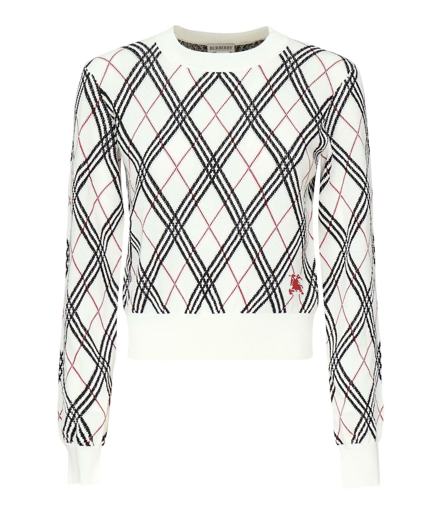 Pullover cropped Argyle<BR/> 8111468 A3282 BURBERRY 