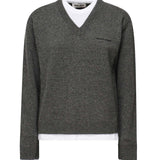 Maglia in cashmere con logo MMLB61 174KF0480 MIU MIU 