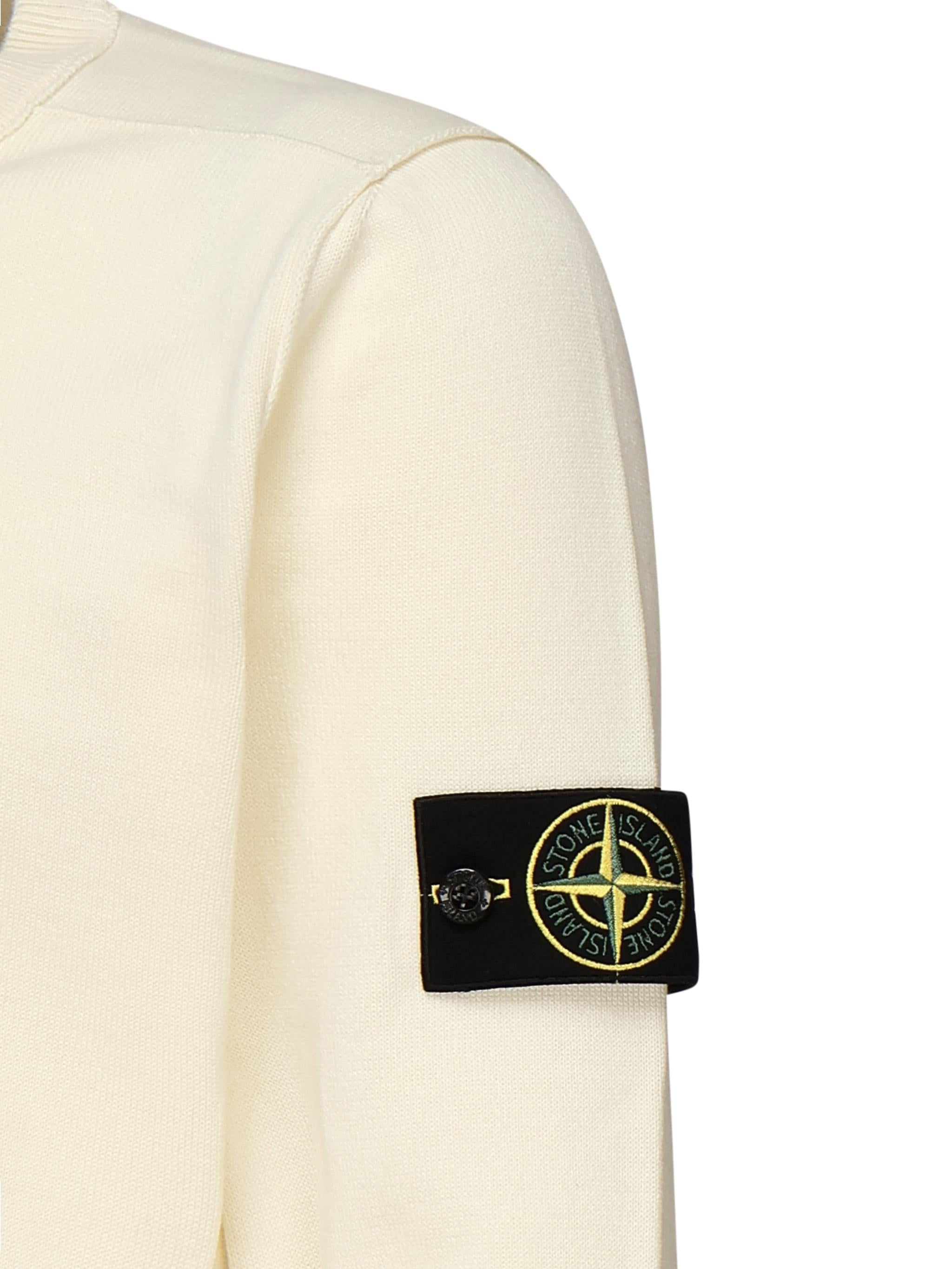 Maglione girocollo con cuciture overlock e costine K1S155100053 S00B2V0093 STONE ISLAND 