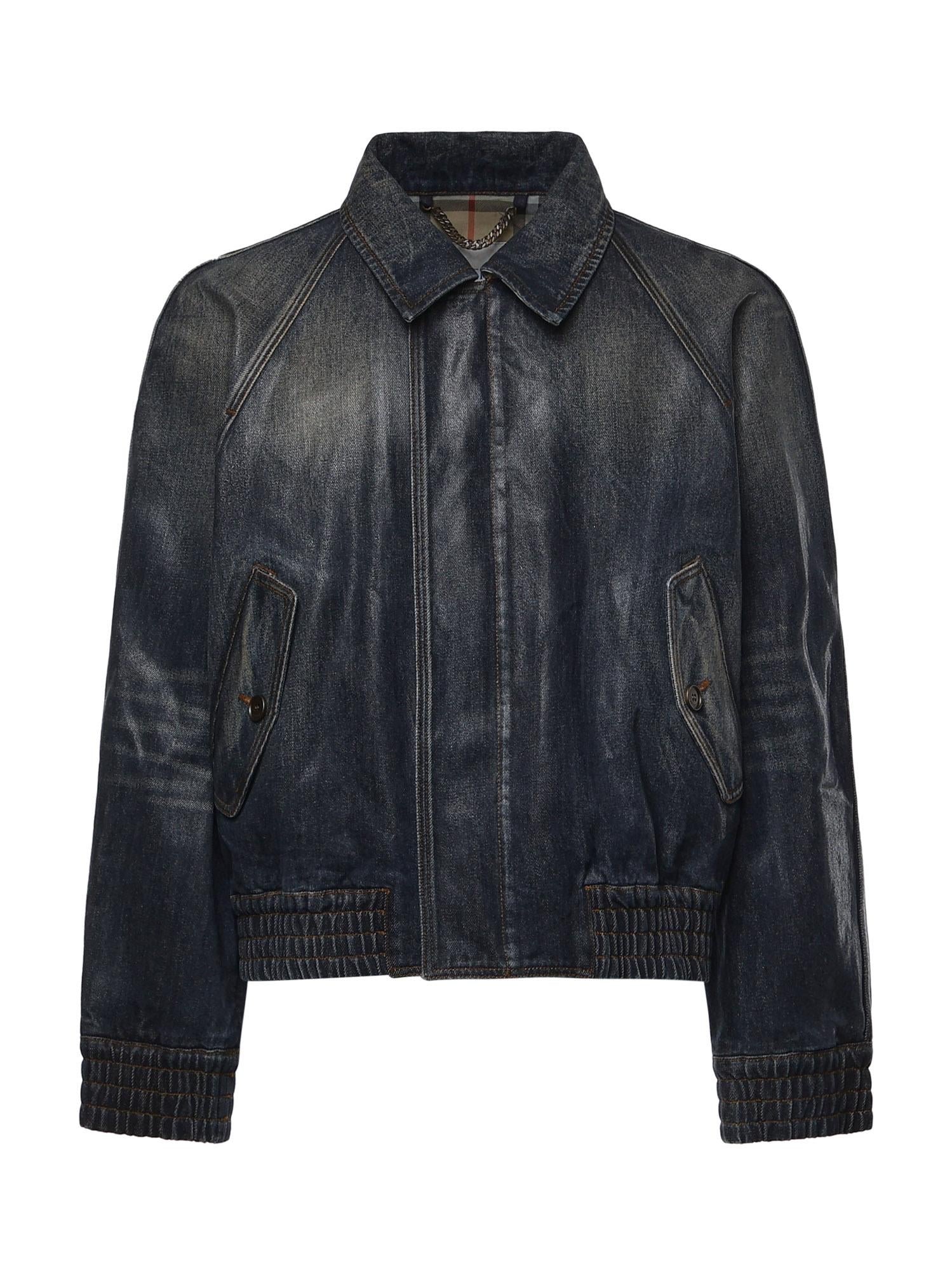 Giacca in denim spalmato 8121597 A1322 BURBERRY 