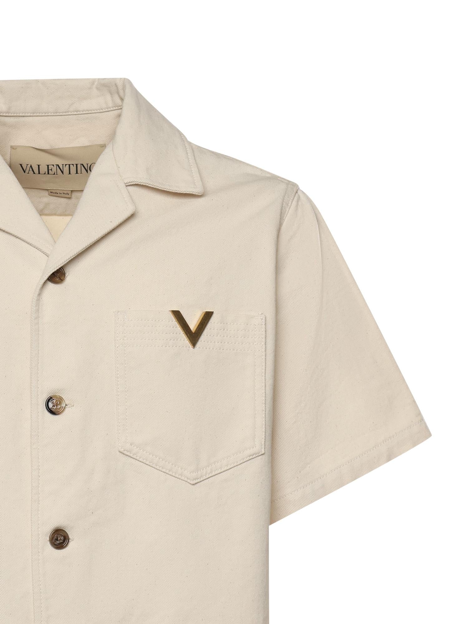 Camicia in denim con Vgold 8V3DBA10 B9WA03 VALENTINO GARAVANI 