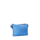 Borsa a tracolla in pelle con logo 73BP9VT03 LOLLI POPPOP BLUE V° 73 