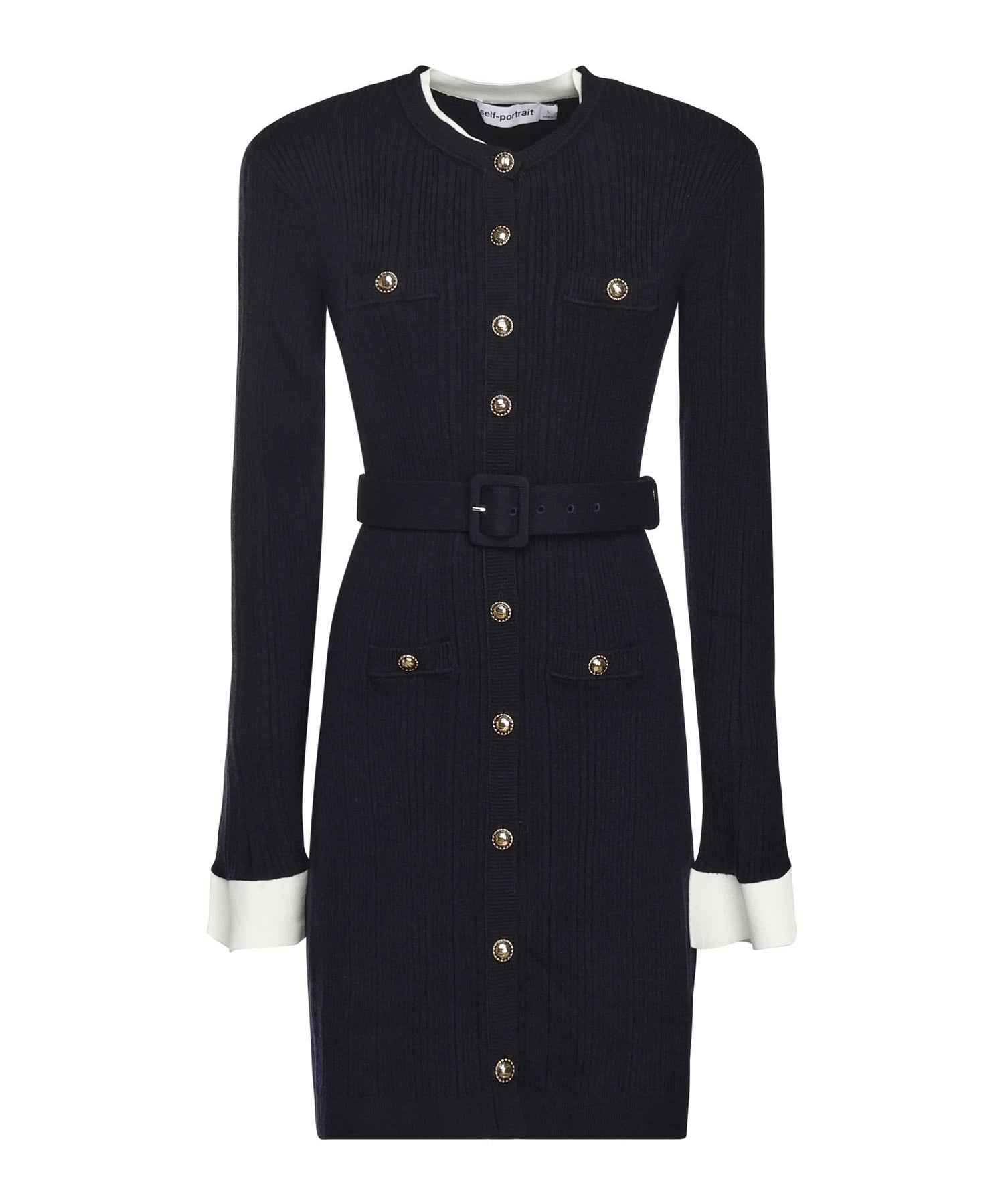 Mini abito in maglia di viscosa AW25016SA N SELF-PORTRAIT 