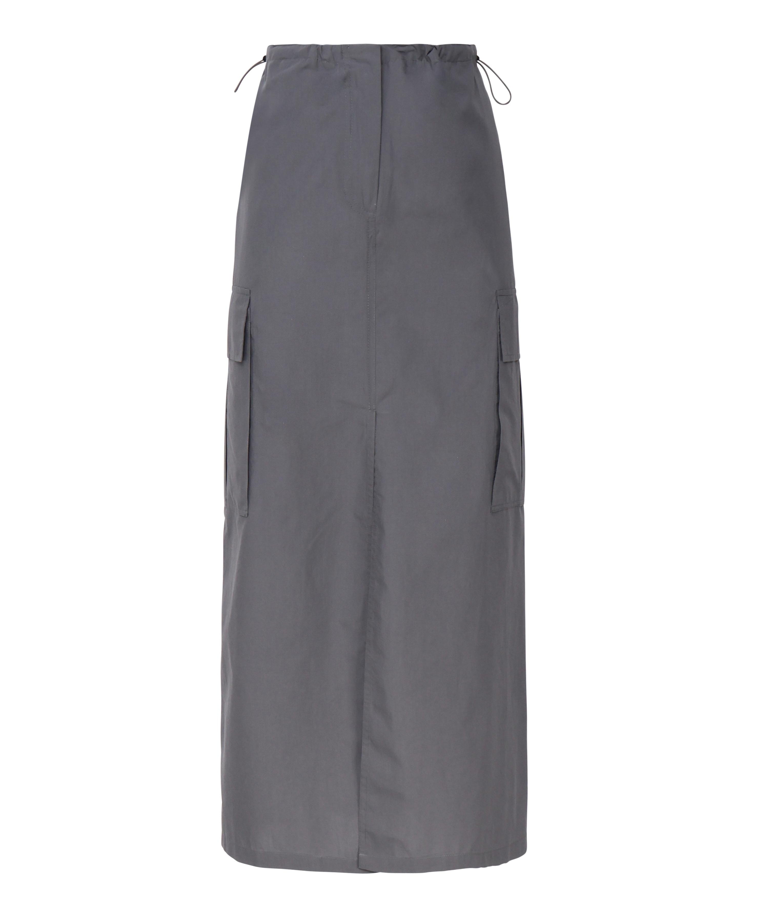 Gonna lunga cargo in cotone DN6105 -GRAFITE OTTOD'AME 