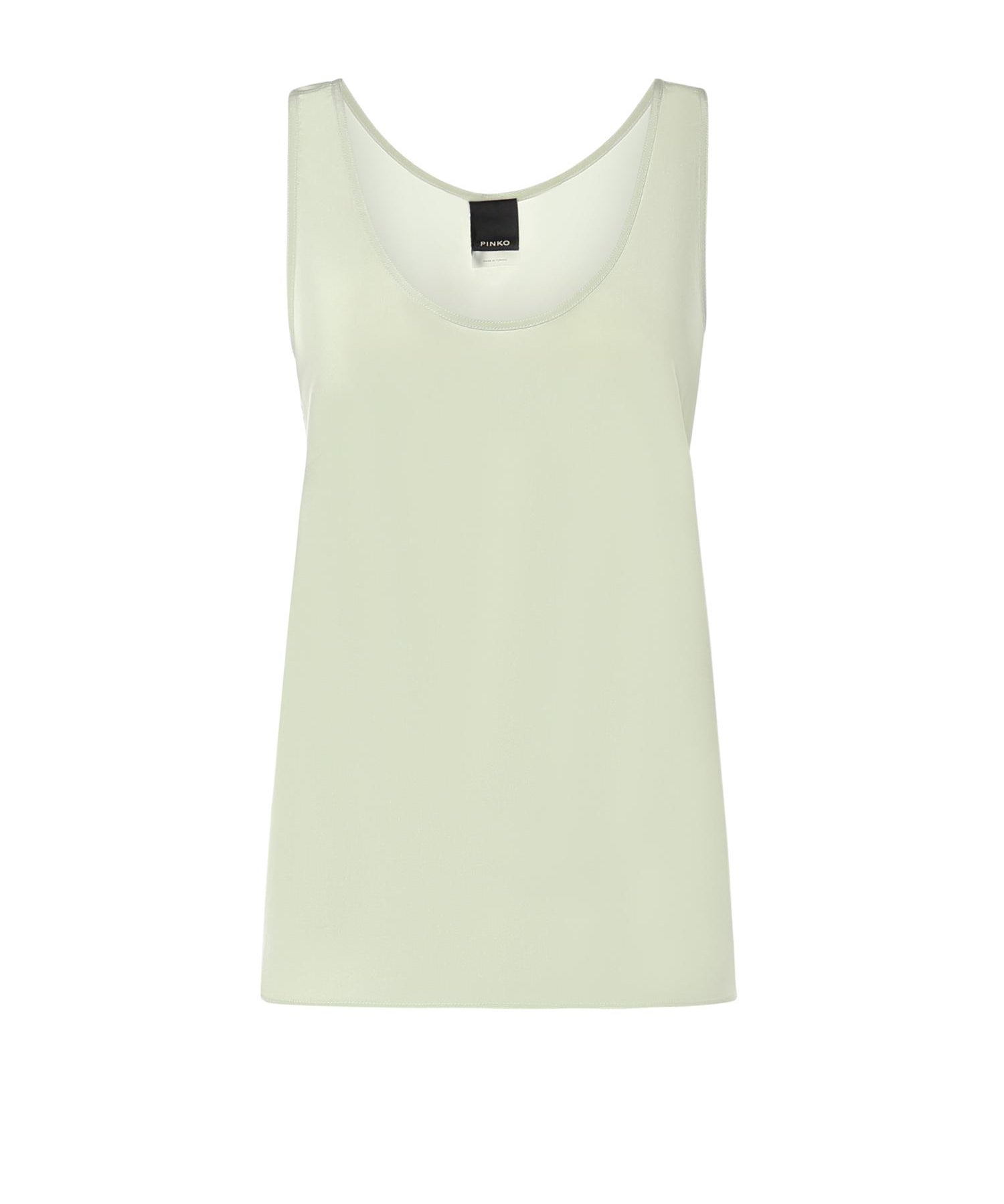 Top a canotta in seta sand wash 104670 A2T7S86 PINKO 