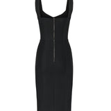 Abito corsetteria midi in powernet e pizzo F63G9T G9798N0000 DOLCE & GABBANA 