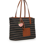 Borsa shopping Cassie con logo 73BS9M801 CASSIENERO/CUOIO V° 73 