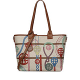 Borsa shopping con logo 73BS9MT02 GUENDAOFF WHITE/MULTICOLOR V° 73 