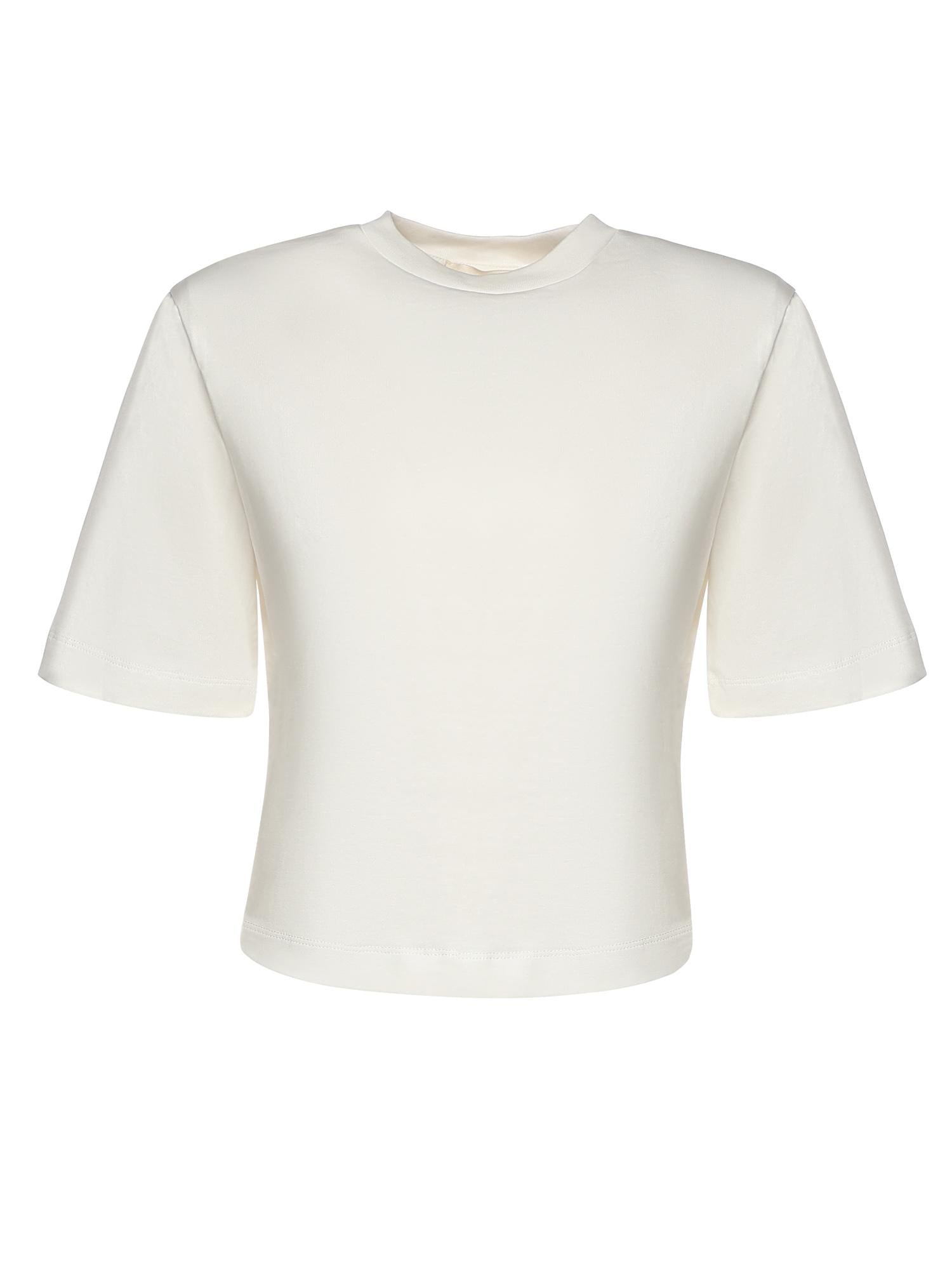 T-shirt cropped in jersey di cotone 26SSNTP-0001 BIANCO NINEMINUTES 