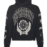 Felpa in cotone con cappuccio con effetto distressed MLM100372 04 REPRESENT 