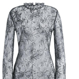 Camicetta in pizzo ricamato con paillettes V02181620 0290 ALBERTA FERRETTI 