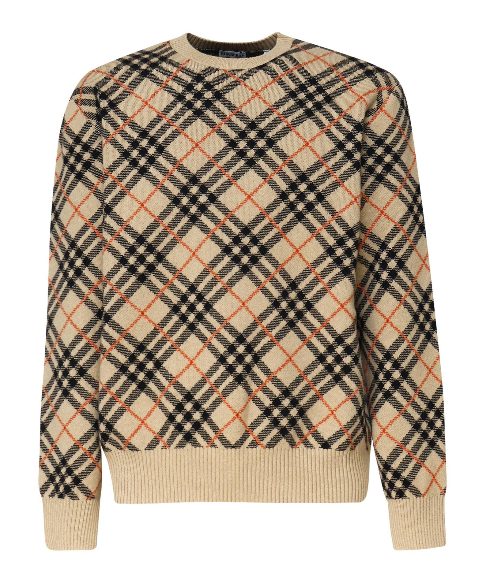 Maglioncino in cashmere check all-over 8098675 B9368 BURBERRY 