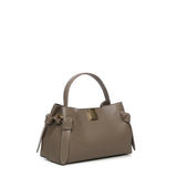 Borsa Gyoza mini in pelle GYOZA MINI PEBBLE GRAIN LEATHER TAUPE YUZEFI 