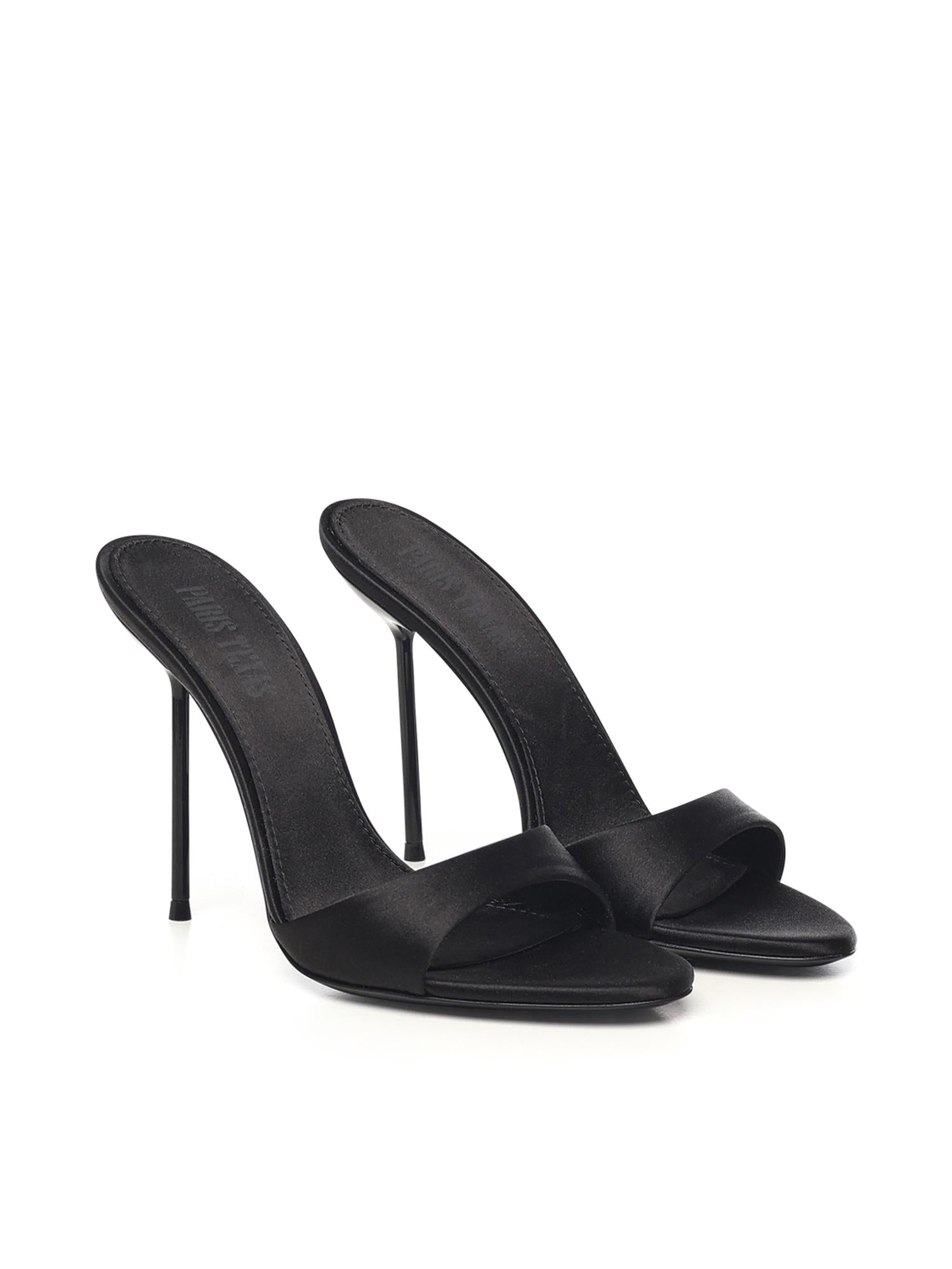 Mules Lidia in raso PX836XTSAT BLACK PARIS TEXAS 