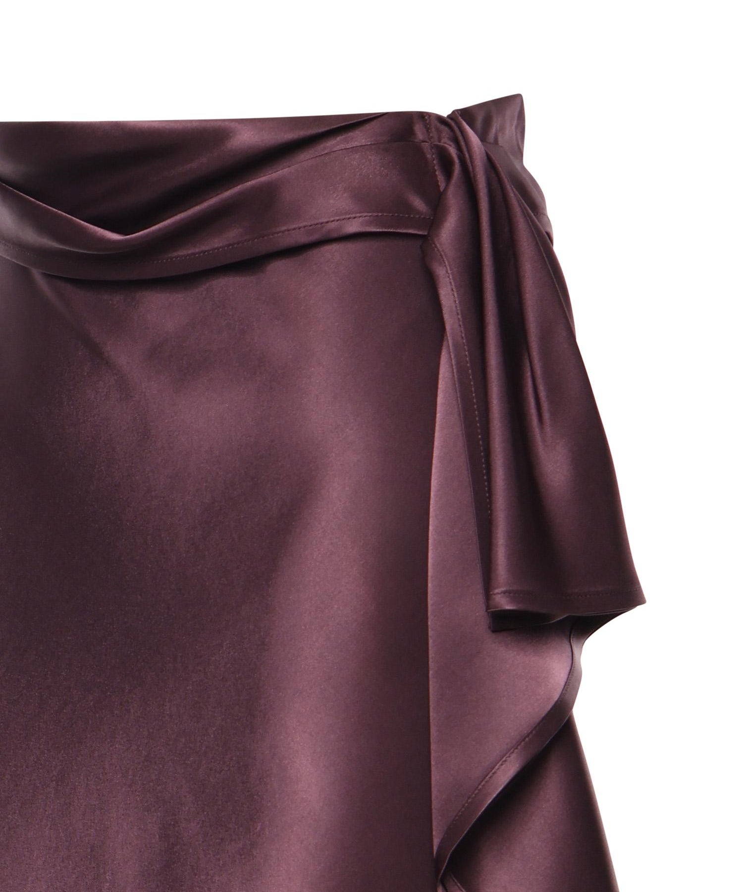 Gonna longuette asimmetrica in satin 106638 A1Y5R57 PINKO 