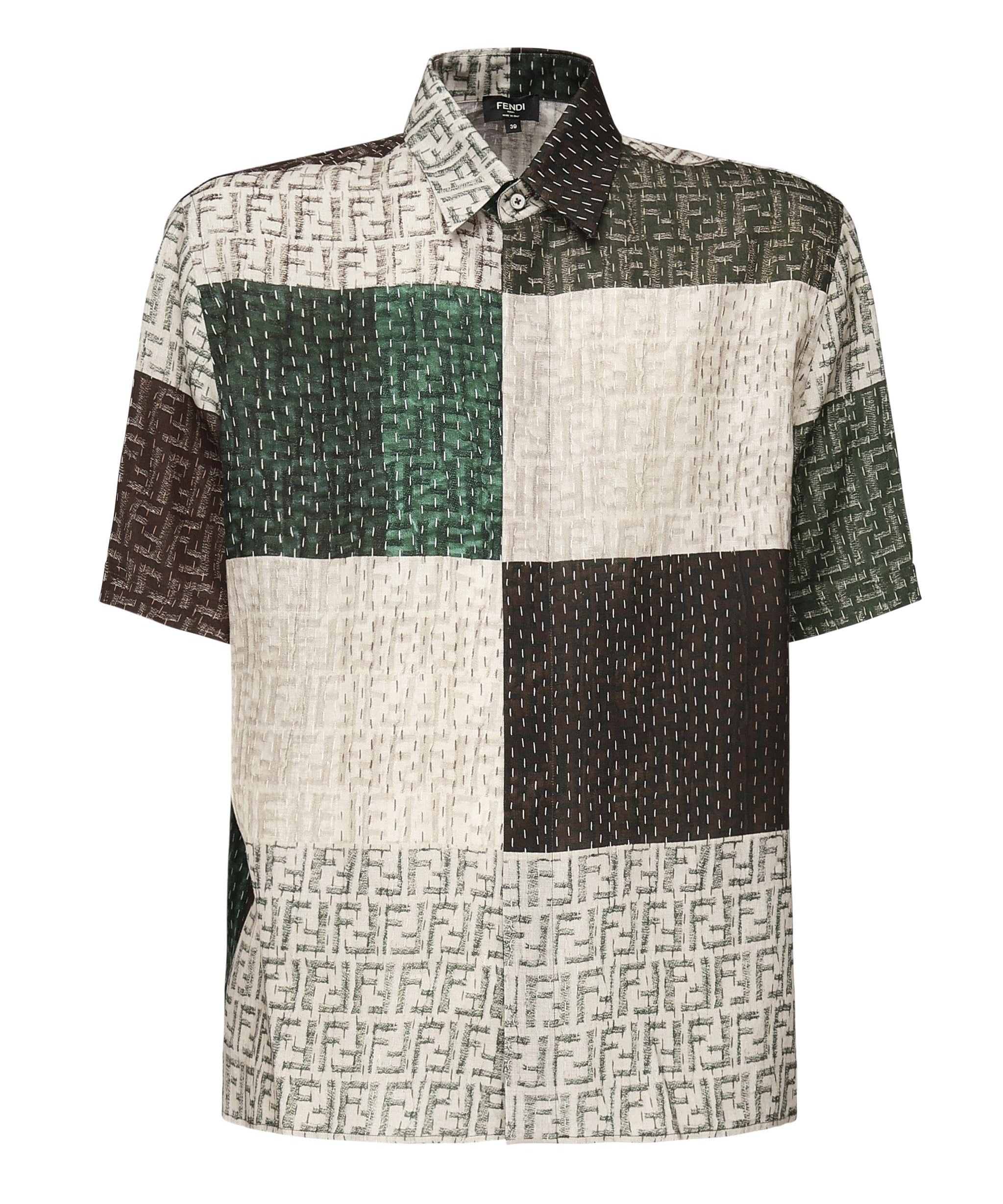 Camicia in lino FF Patchwork FS0795 AU73F1RFY FENDI 