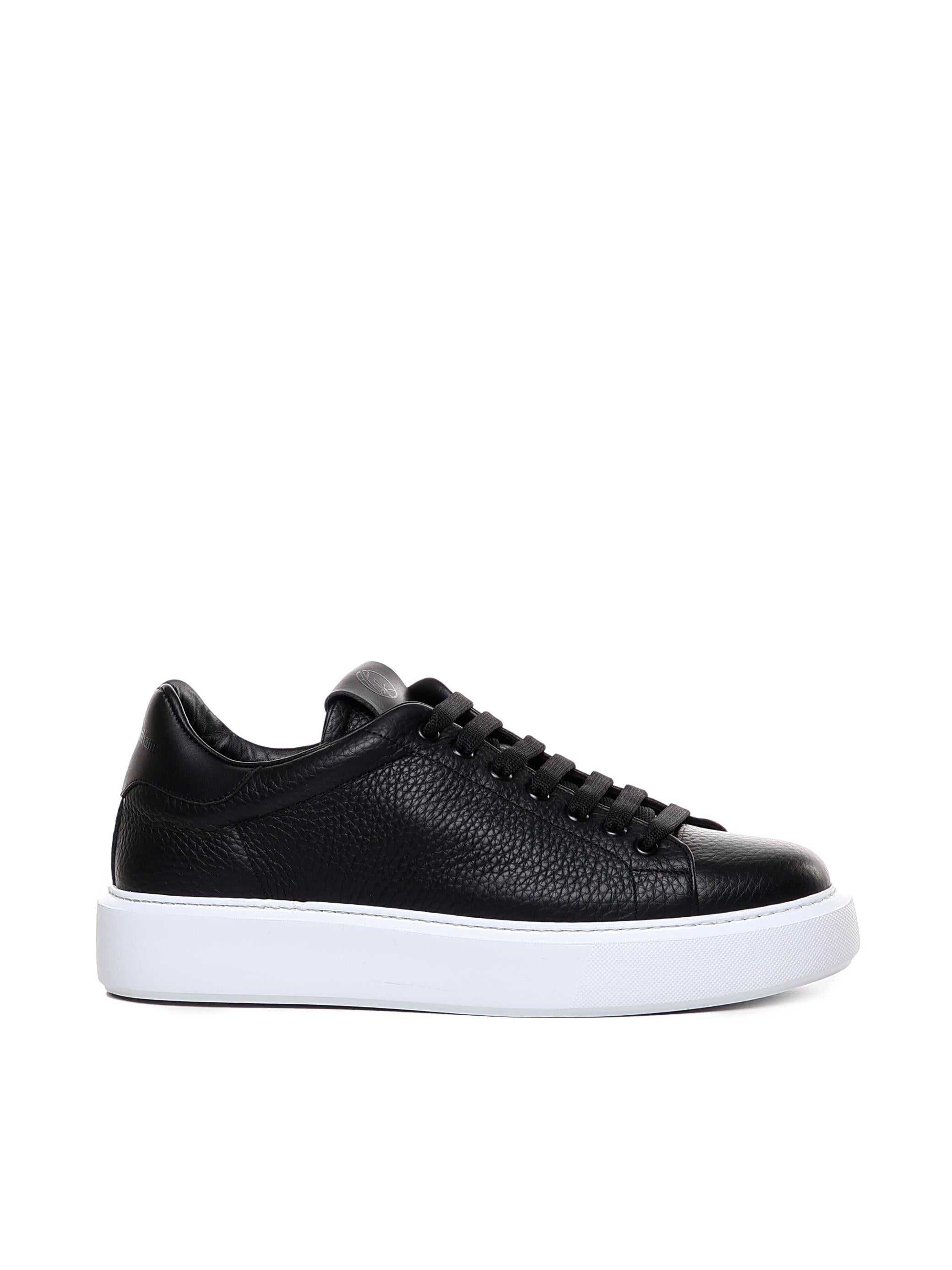 Sneakers Fire1 in pelle<BR/> FIRE 1 BOTTOLATOBLACK GIULIANO GALIANO 