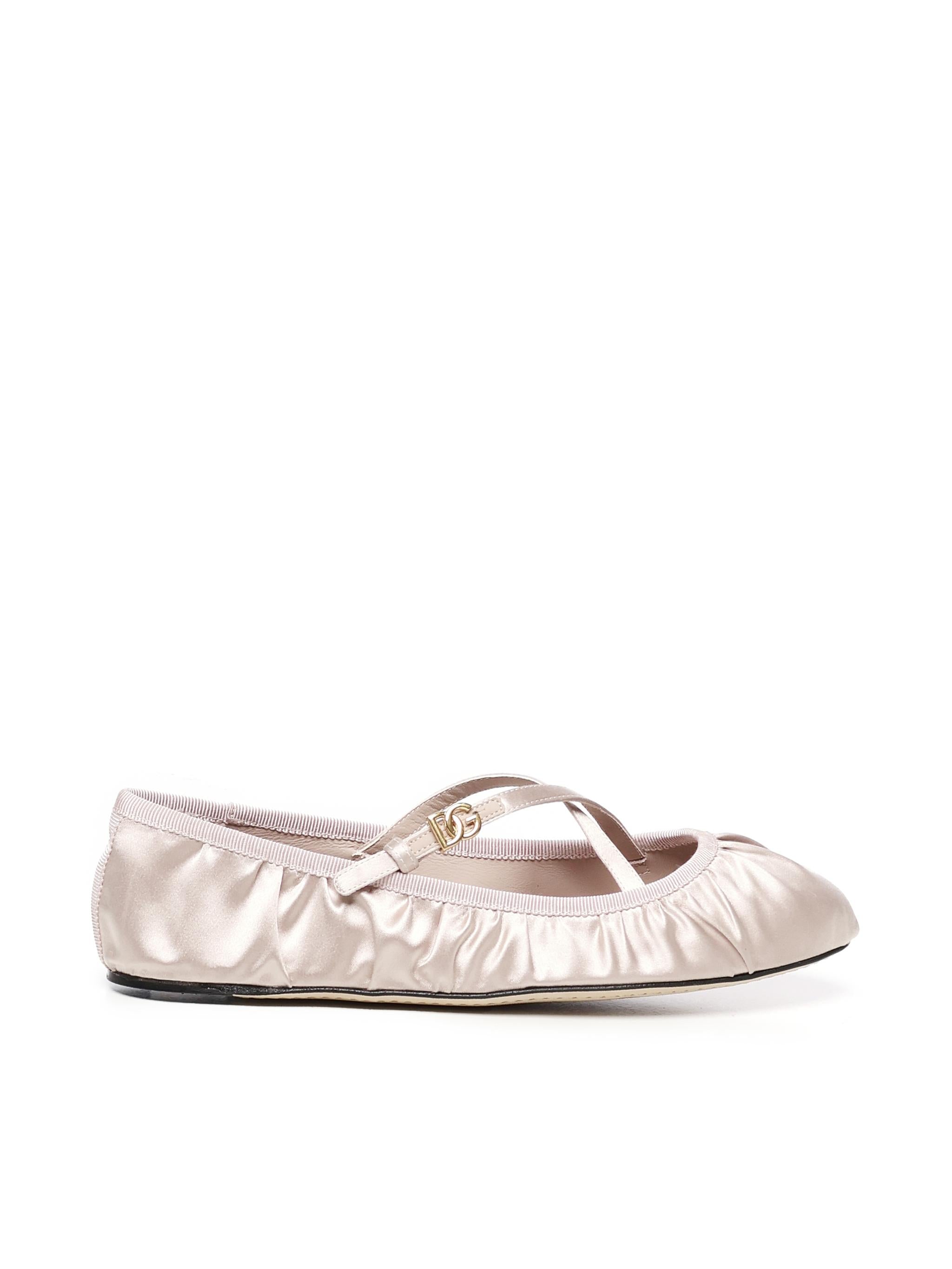 Ballerine in raso con logo CB0258 AD1608S904 DOLCE & GABBANA 