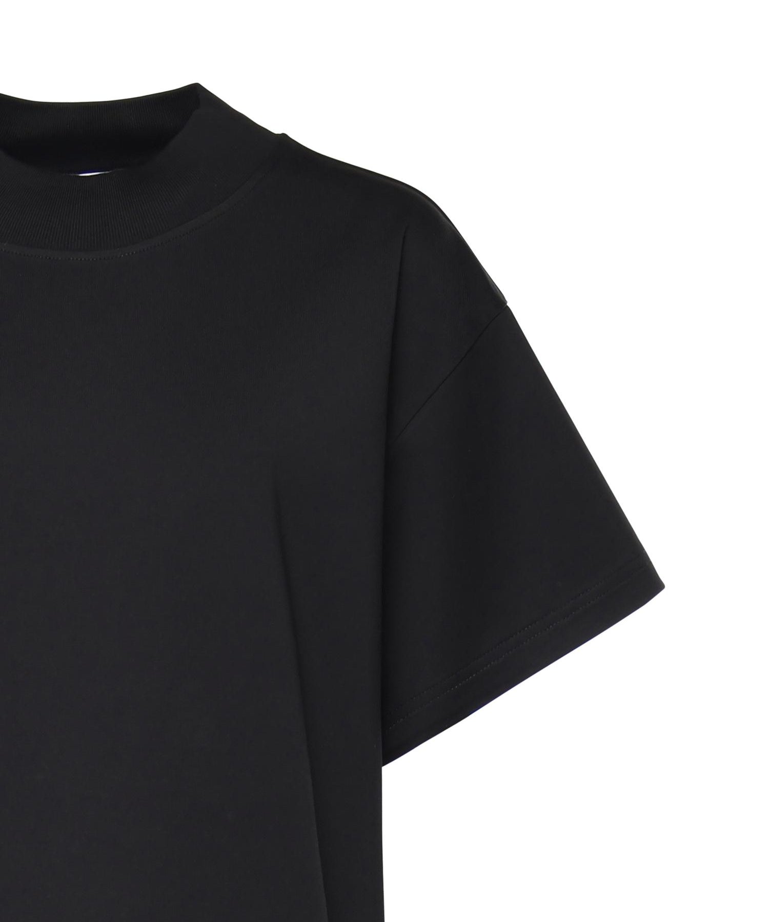 T-shirt in cotone con frange AA9I0029J103C 999 ALAIA 