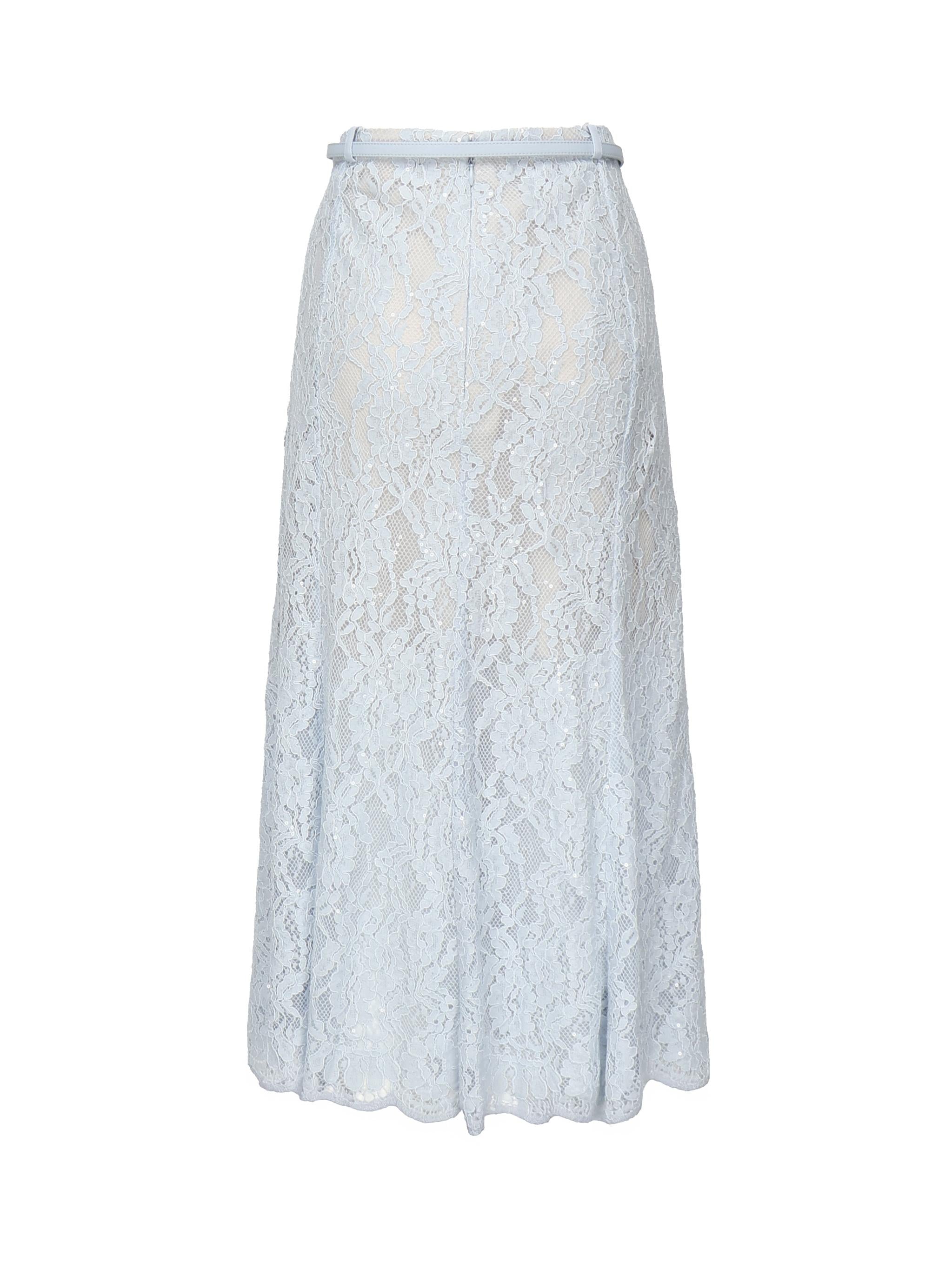 Gonna midi svasata in pizzo RS25053MSK BL SELF-PORTRAIT 